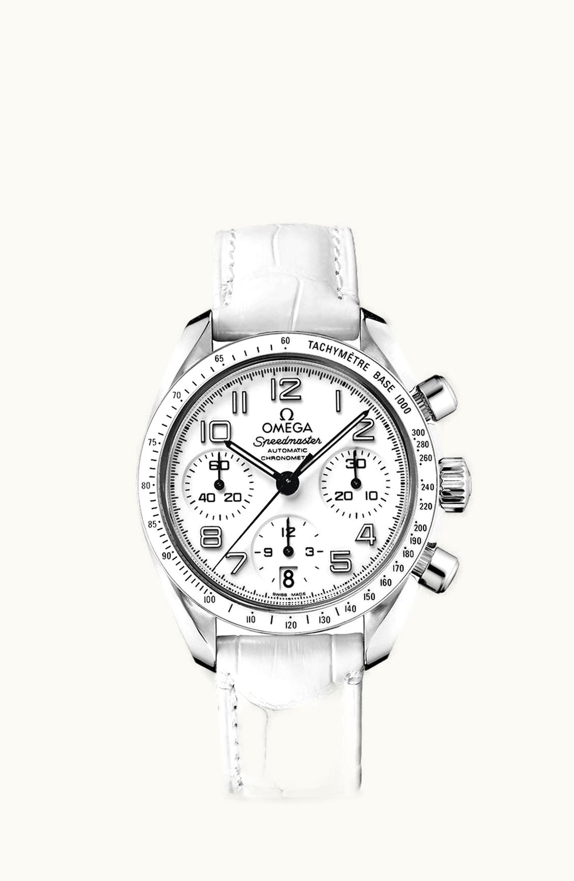 Omega Speedmaster Date 38 Stainless Steel / White