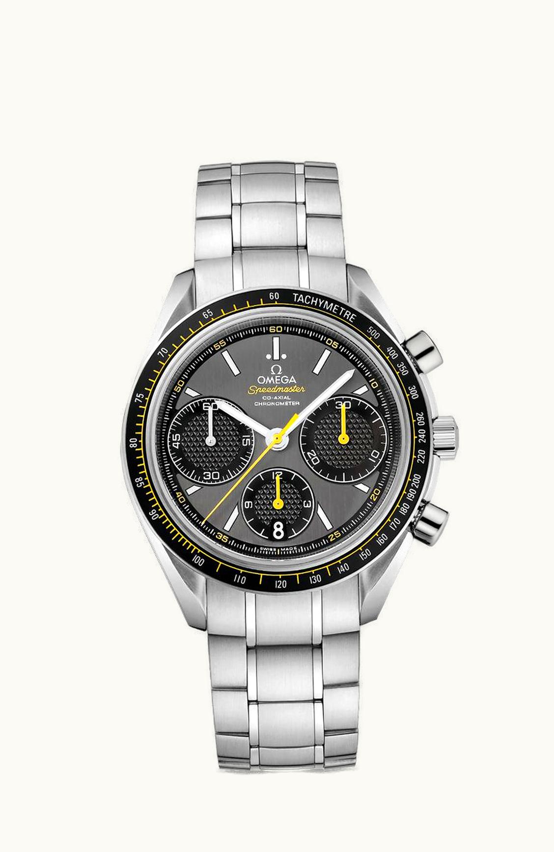 Omega Speedmaster Racing Co-Axial Chronograph Stainless Steel / Grey-Yellow / Bracelet