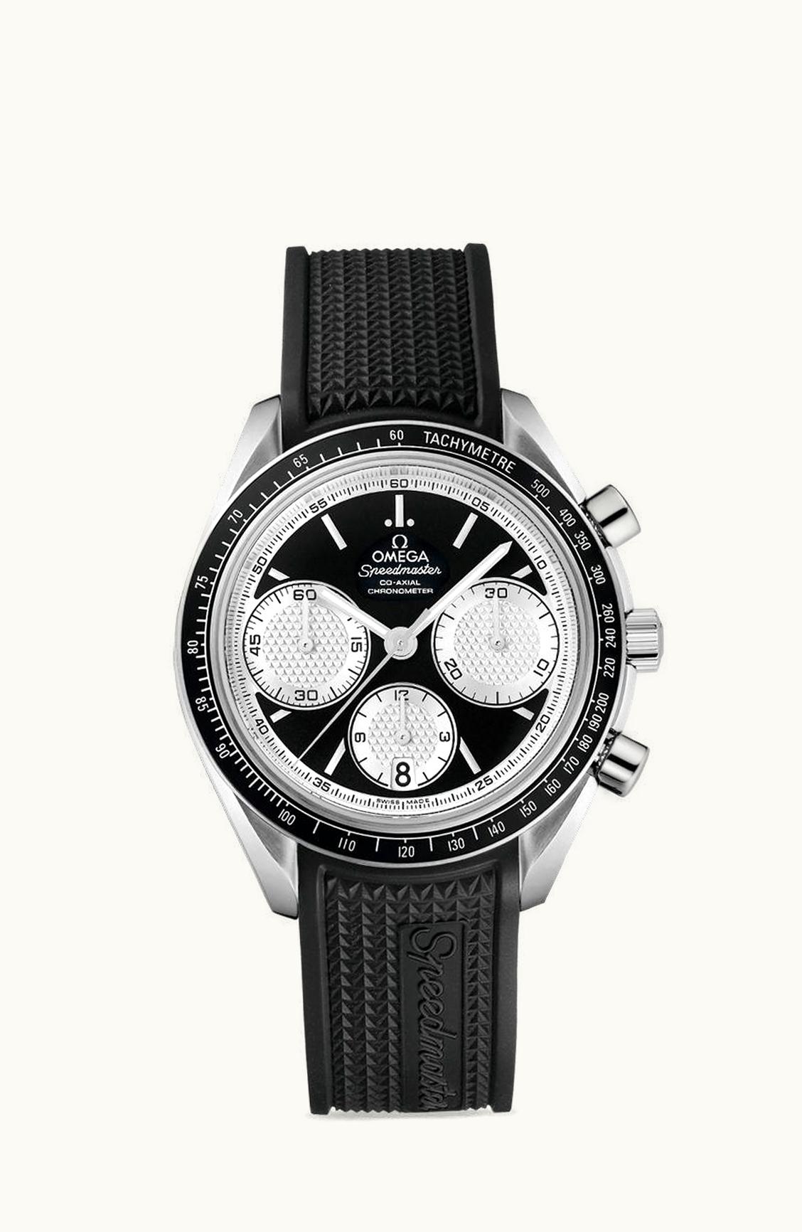 Omega Speedmaster Racing Co-Axial Chronograph Stainless Steel / Inverted Panda / Rubber