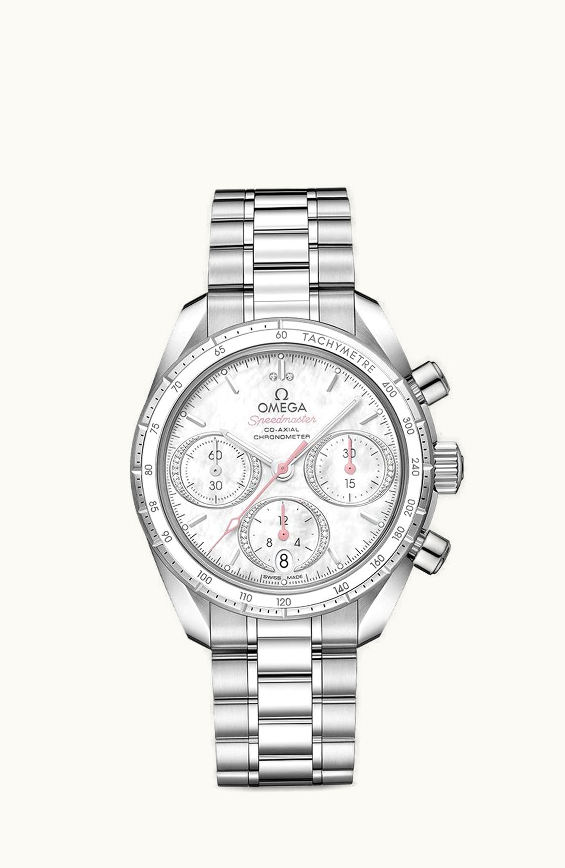 Omega Speedmaster Co-Axial 38 Stainless Steel / MOP / Bracelet