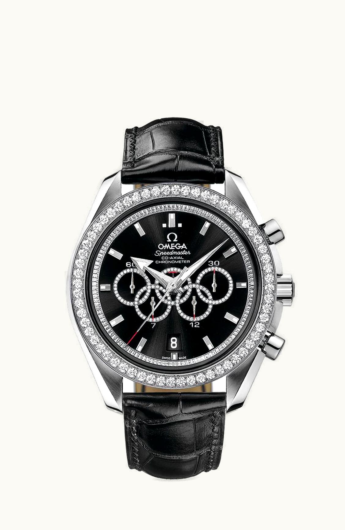 Omega Speedmaster Co-Axial White Gold / Black / Diamond / Olympic Collection