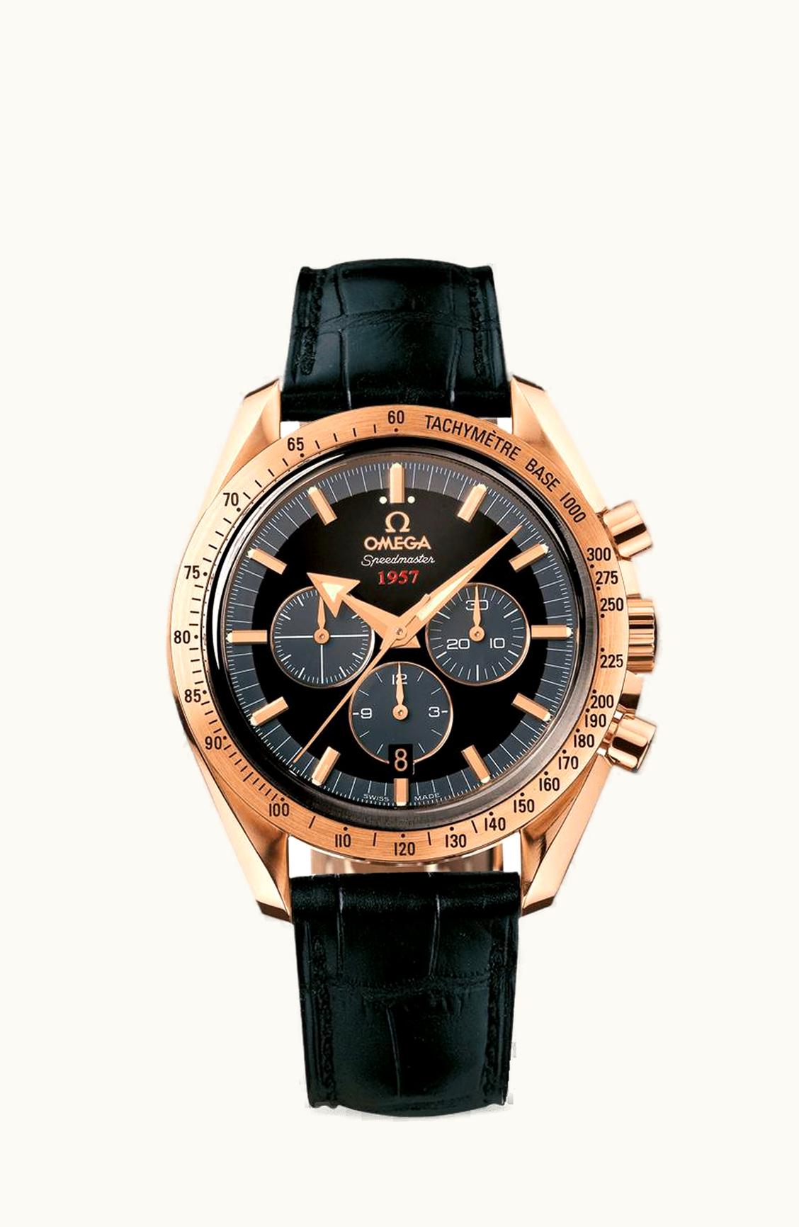 Omega Speedmaster Broad Arrow 1957 Red Gold / Black