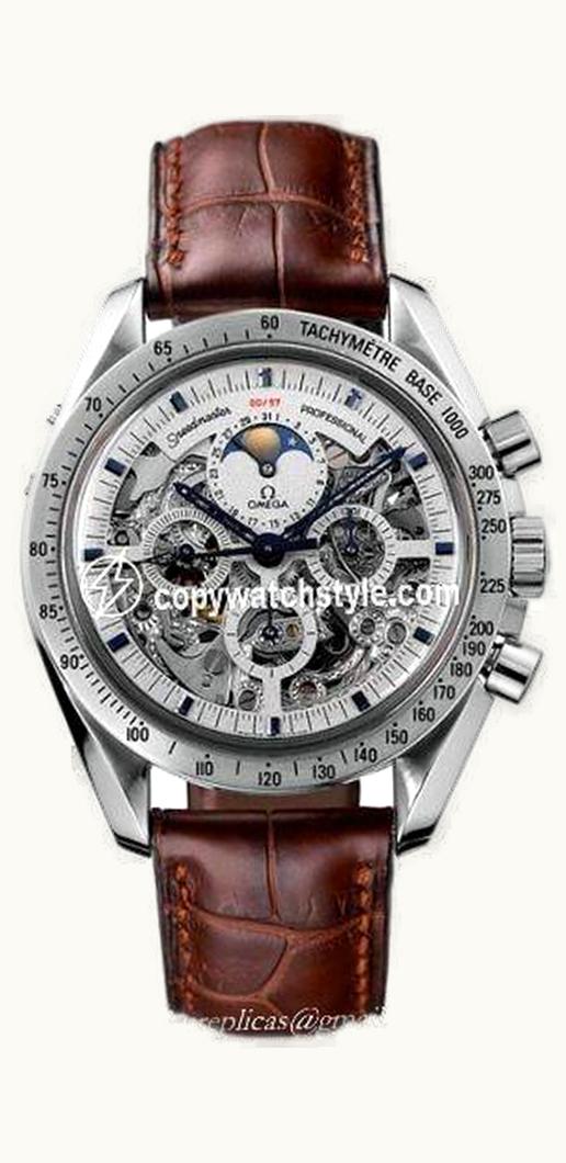 Omega Speedmaster Professional Moonphase Platinum / Skeleton