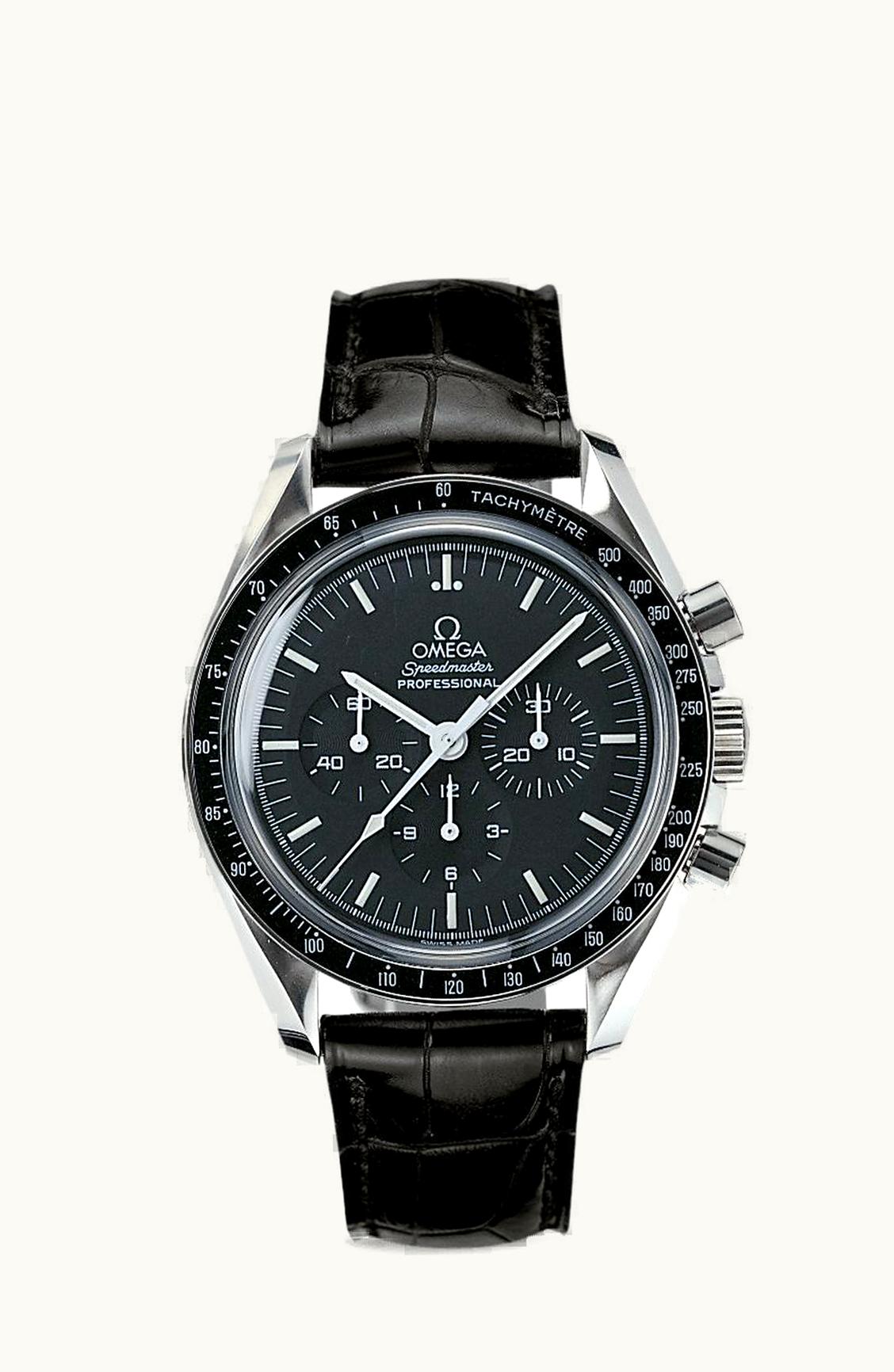 Omega Speedmaster Professional Moonphase Broad Arrow Stainless Steel / Silver / Strap