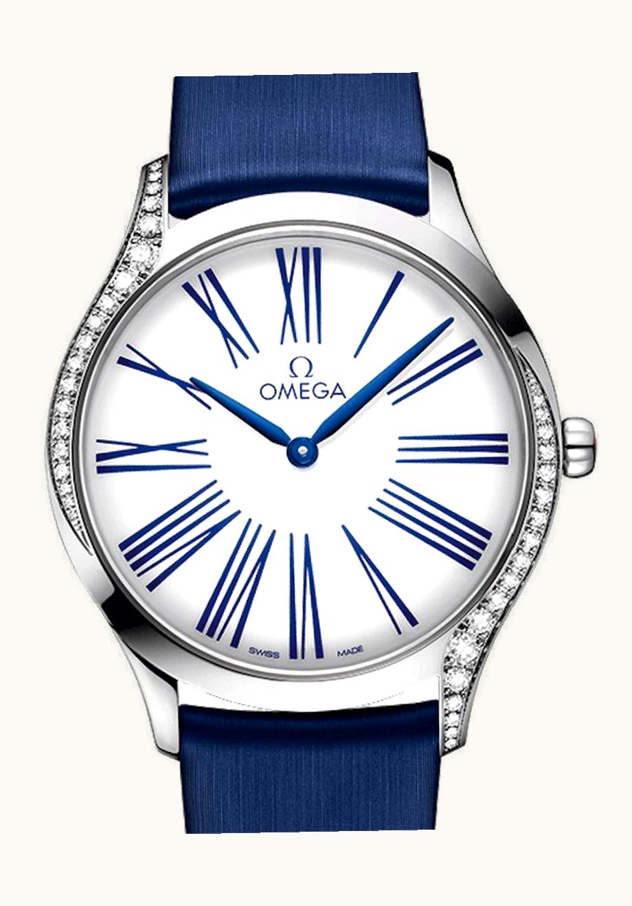 Omega De Ville Trésor 36 Stainless Steel / White Roman / Fabric