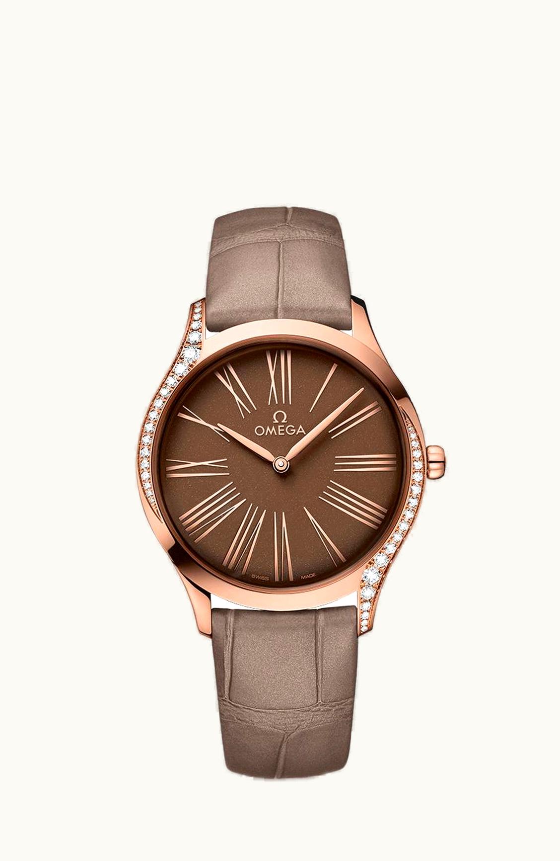 Omega De Ville Trésor 36 Sedna Gold / Brown Roman / Fabric