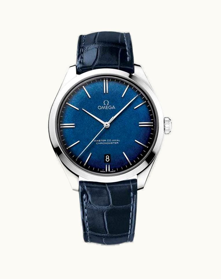 Omega De Ville Trésor Master Co-Axial White Gold / Blue Enamel Diamond