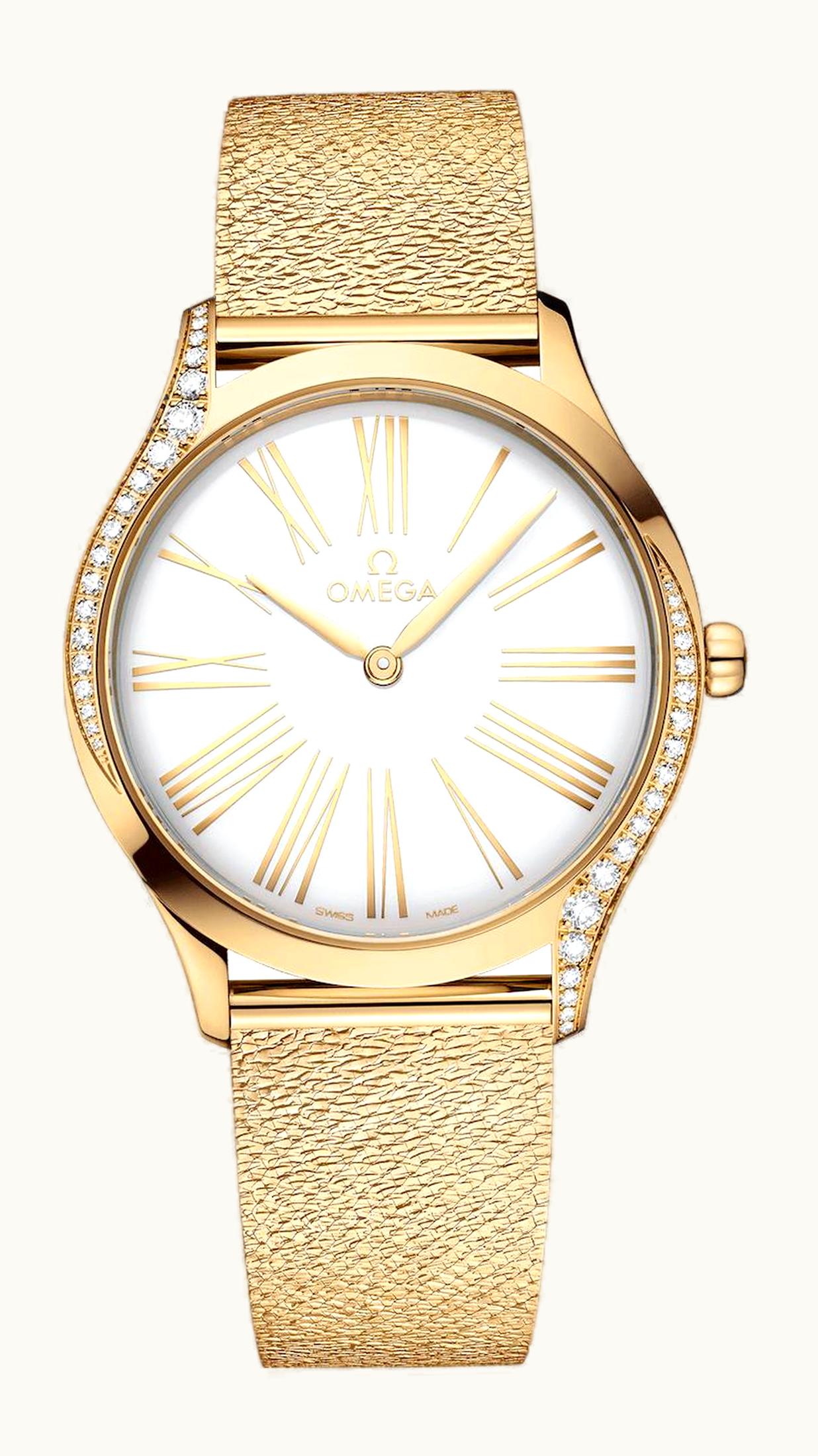 Omega De Ville Trésor 36 Moonshine Gold / White / Mesh