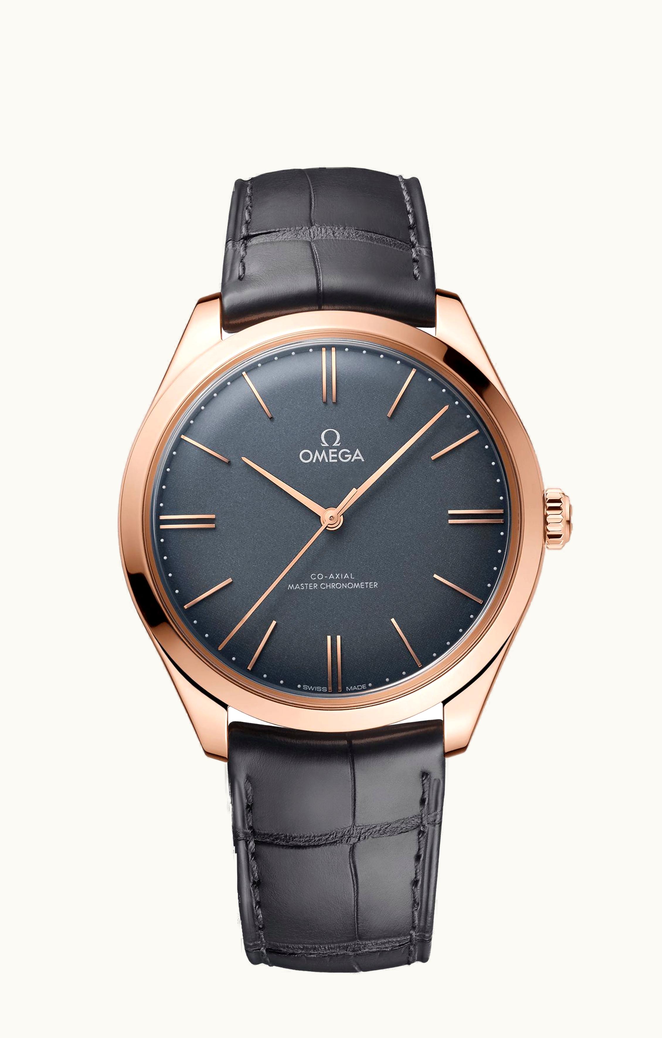 Omega De Ville Trésor Master Chronometer Sedna Gold / Grey Enamel