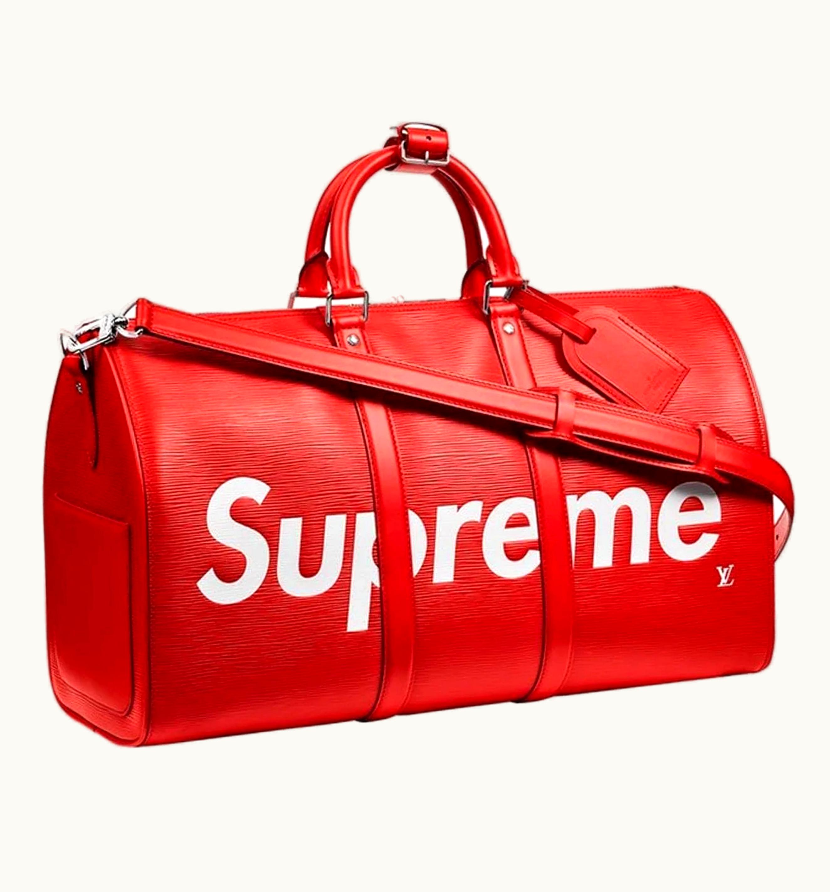 Louis Vuitton Louis Vuitton X Supreme Keepall Bandouliere Epi 45 Red
