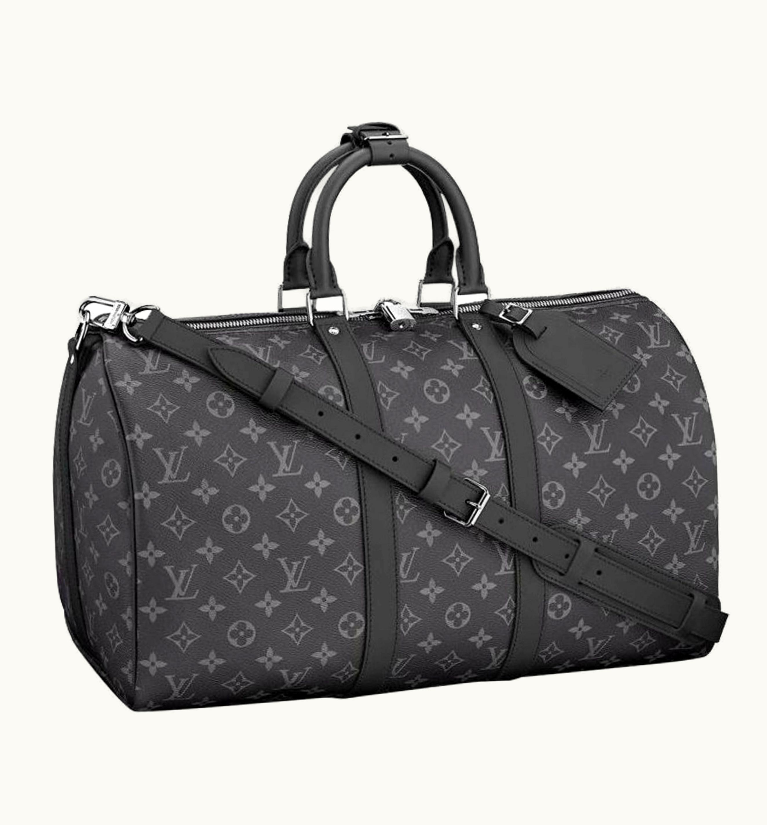 Louis Vuitton Louis Vuitton Black/Grey Monogram Eclipse Bandouliere Keepall 45