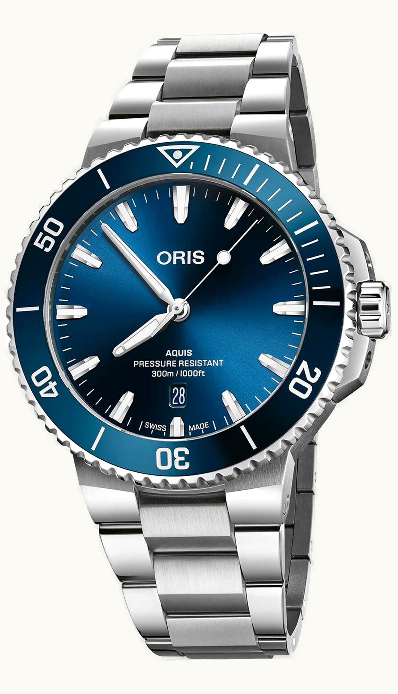 Oris Aquis Date 43.5 Stainless Steel / Blue / Bracelet
