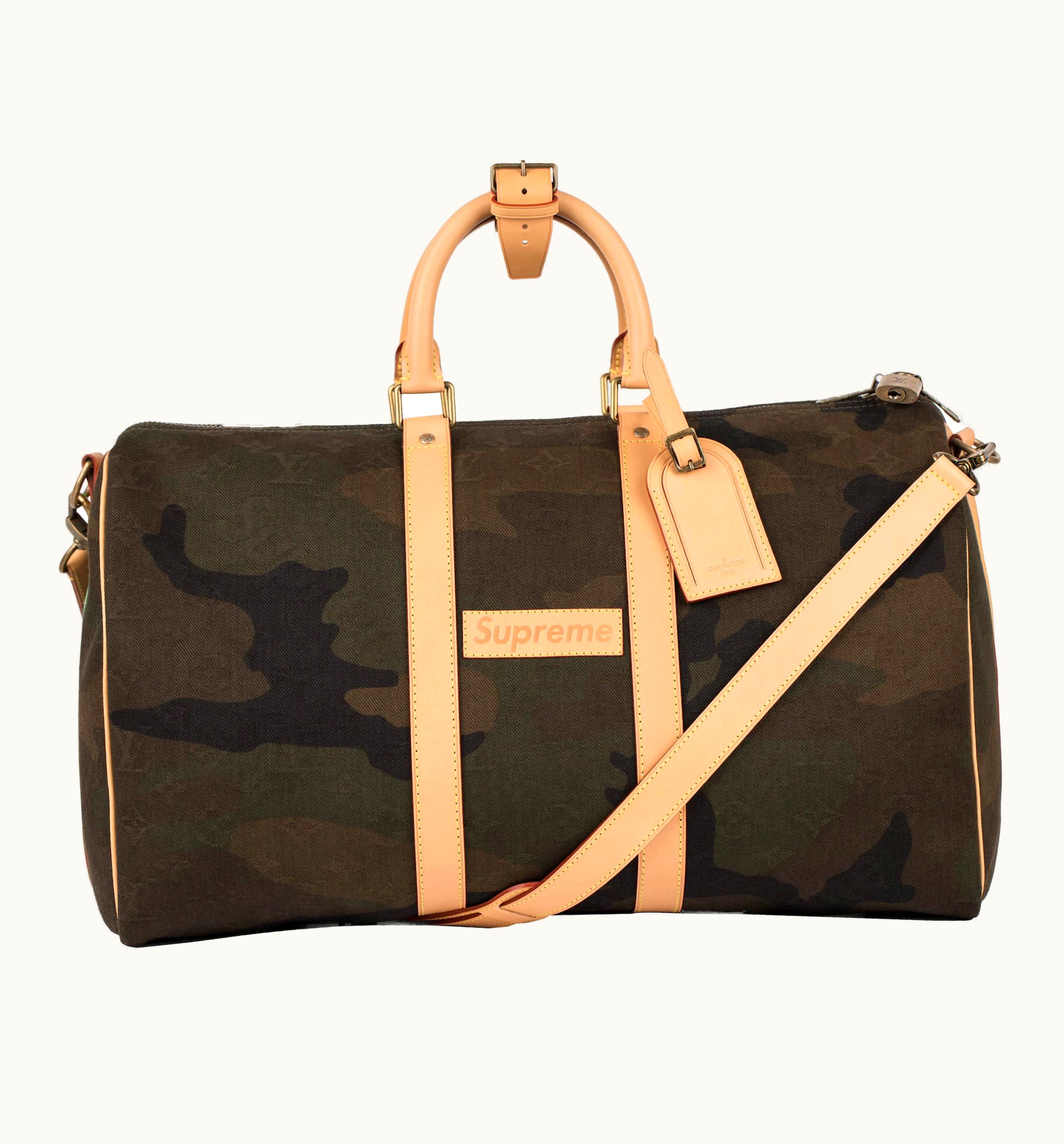 Louis Vuitton Louis Vuitton X Supreme Keepall Bandouliere 45 Camo