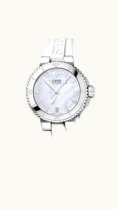 Oris Aquis Date 36 Stainless Steel / Grey / Textile