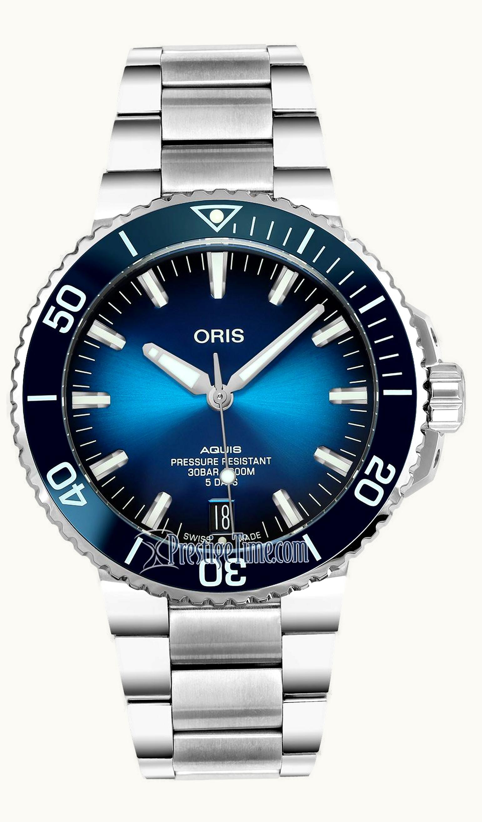 Oris Aquis Date Calibre 400 43.5 Stainless Steel / Blue / Bracelet