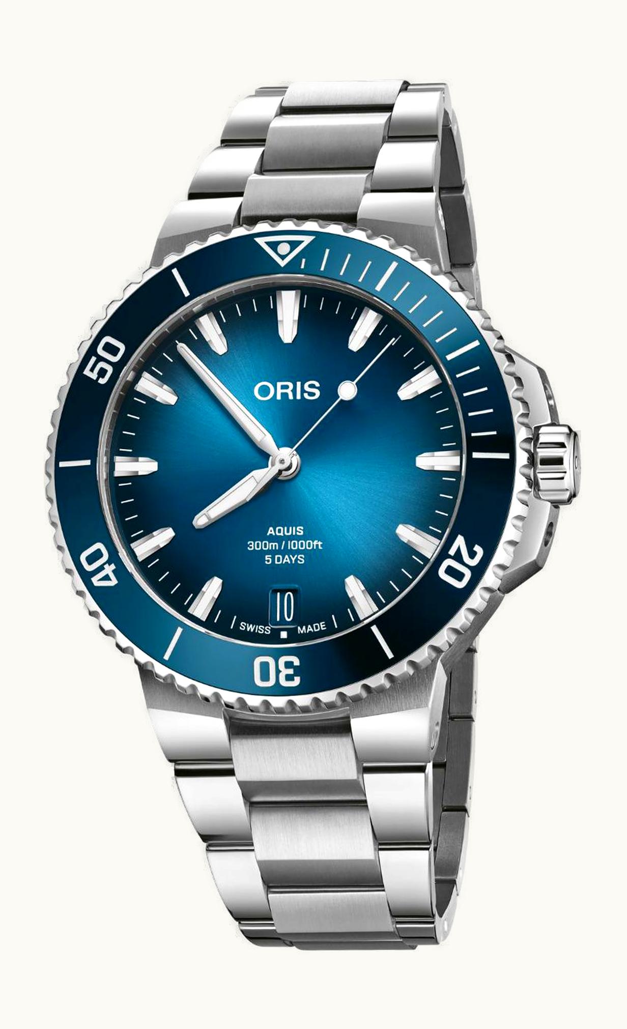 Oris Aquis Date Calibre 400 43.5 Stainless Steel / Blue / Bracelet