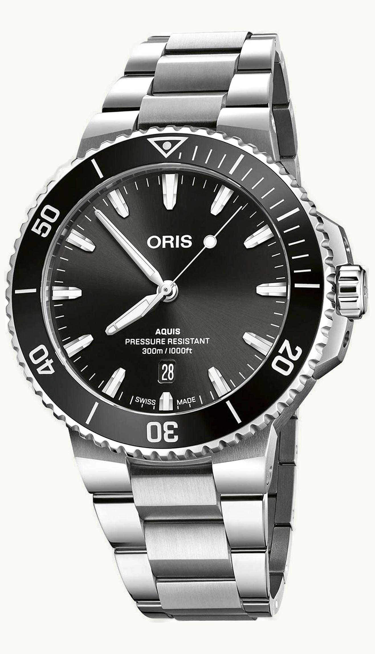 Oris Aquis Date 43.5 Stainless Steel / Black / Bracelet