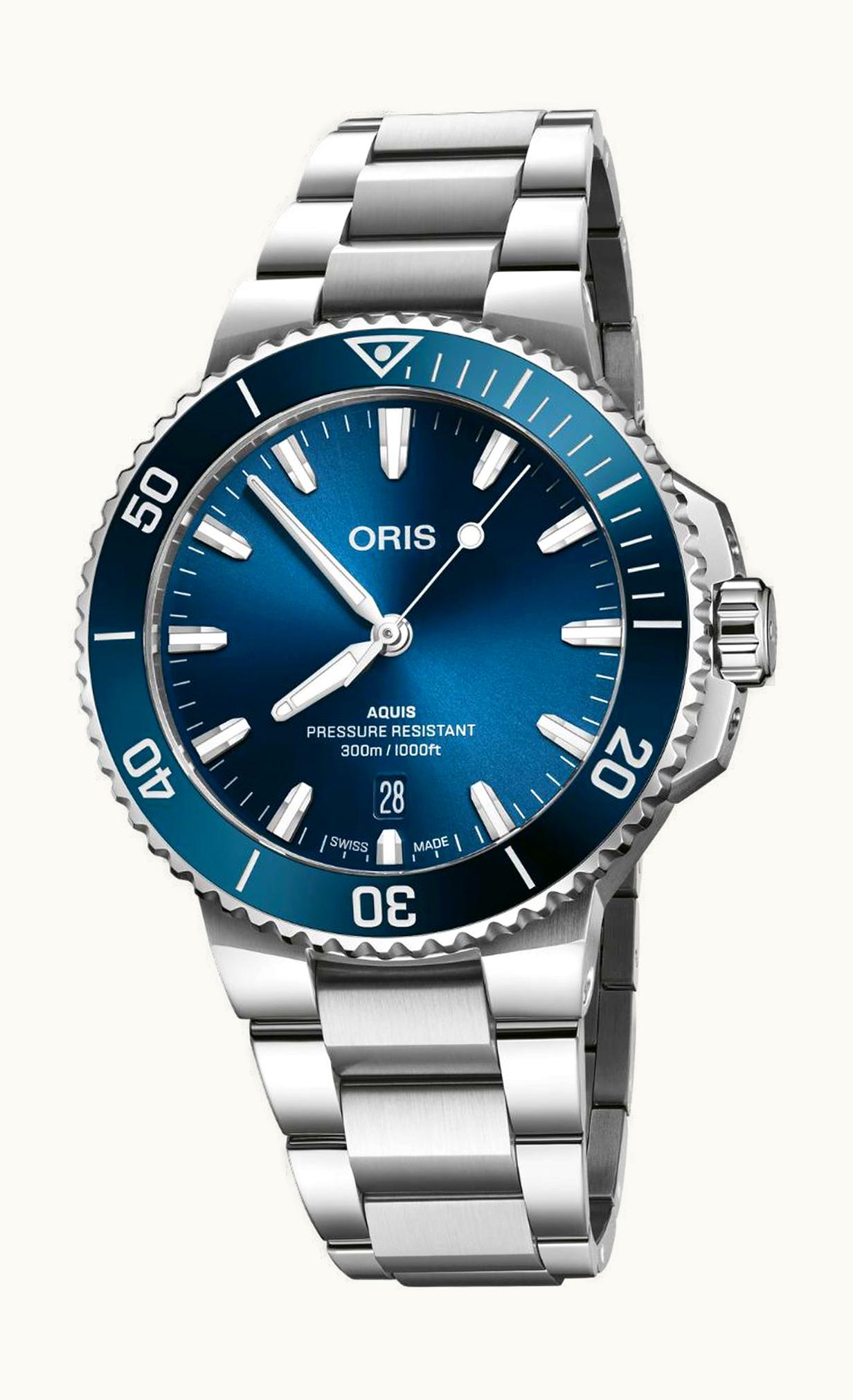 Oris Aquis Date 41.5 Stainless Steel / Blue / Bracelet