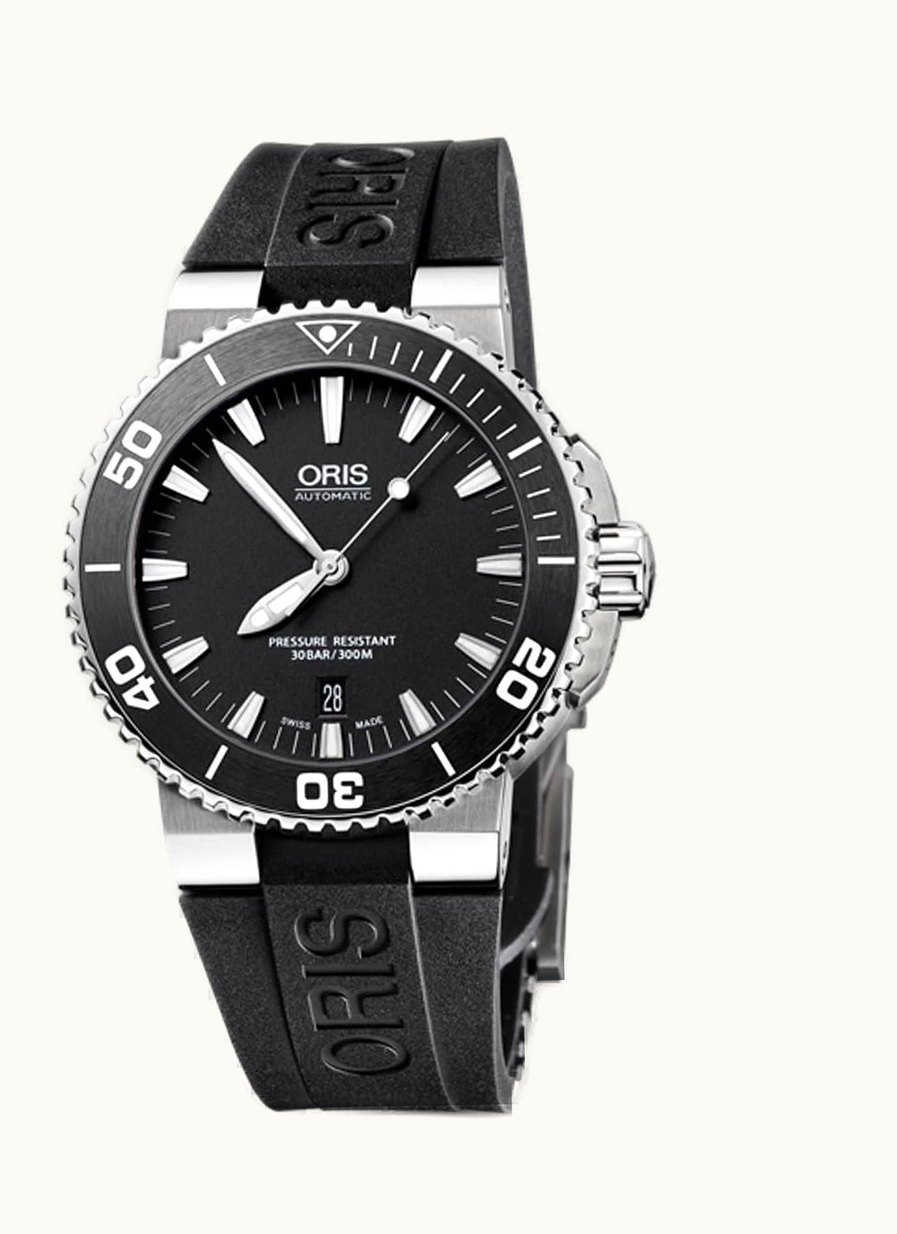 Oris Aquis Date 43 Stainless Steel / Black / Rubber