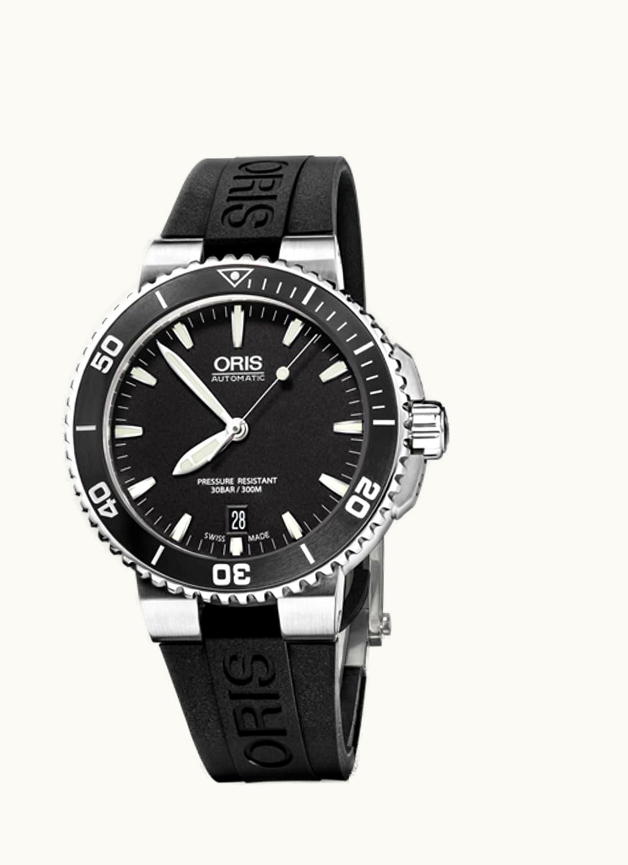 Oris Aquis Date 40 Stainless Steel / Black / Rubber
