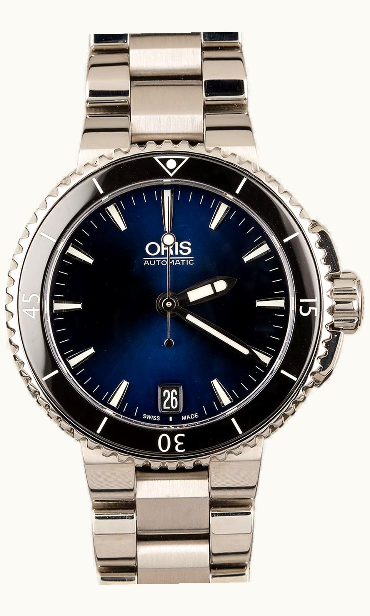 Oris Aquis Date 36 Stainless Steel / Blue / Bracelet