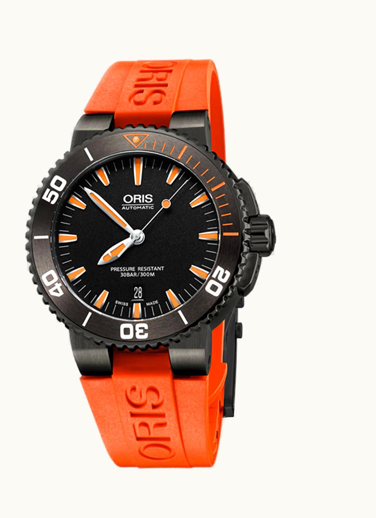 Oris Aquis Date 43 PVD / Black / Rubber