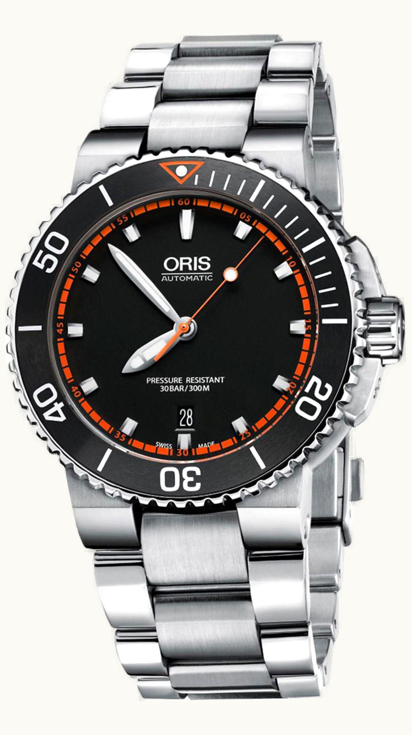Oris Aquis Date 43 Stainless Steel / Black / Bracelet
