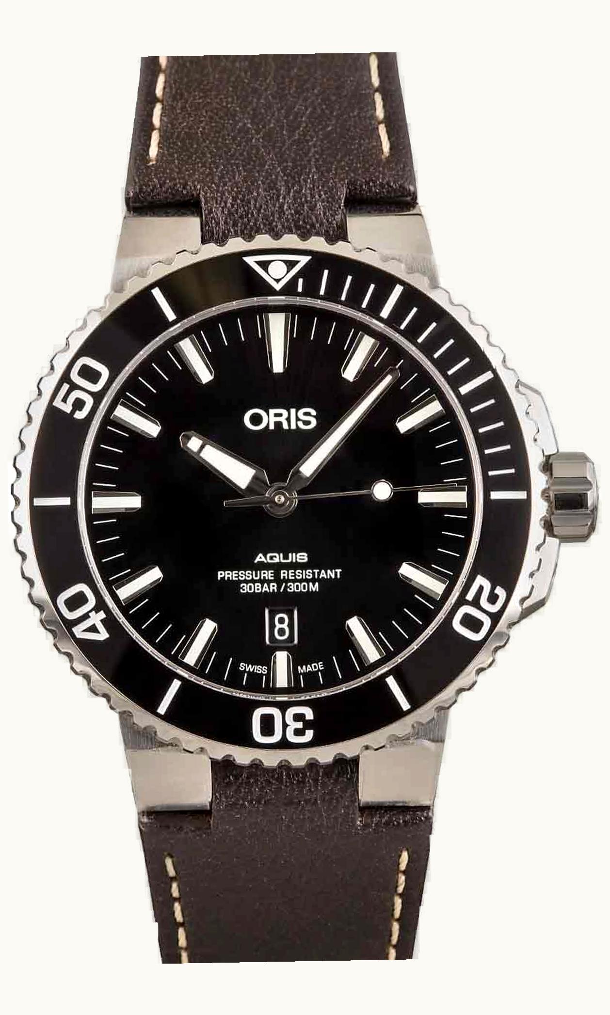 Oris Aquis Date 36.5mm Stainless Steel / Black / Rubber