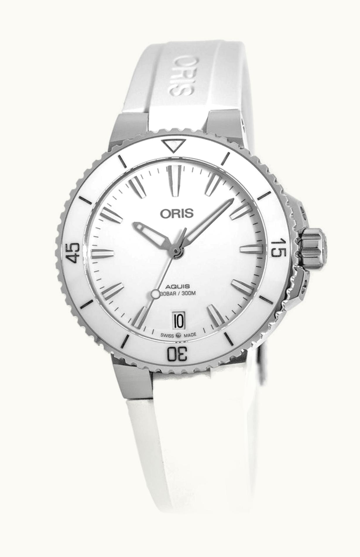 Oris Aquis Date 36.5 Stainless Steel / White / Bracelet