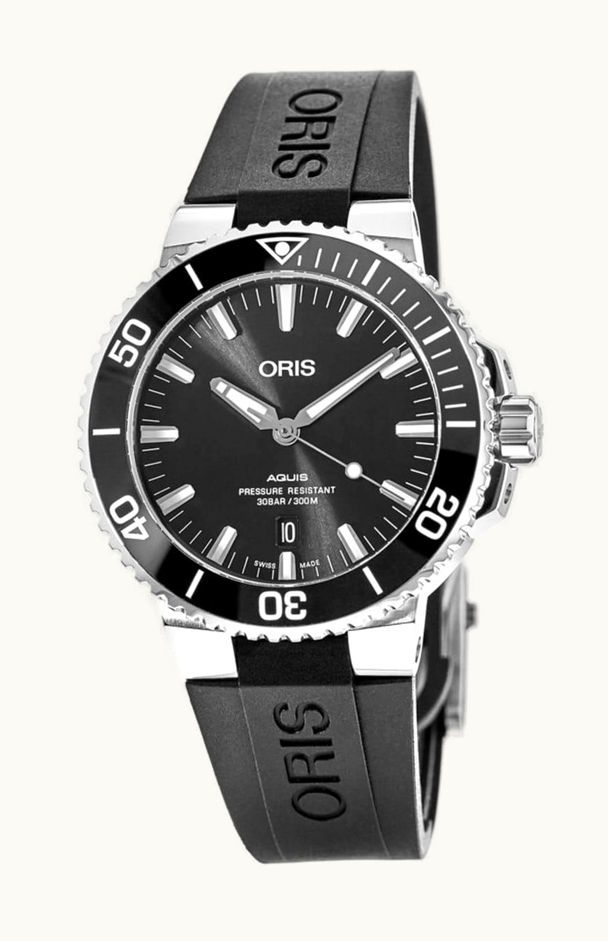 Oris Aquis Date 43.5 Stainless Steel / Black / Rubber