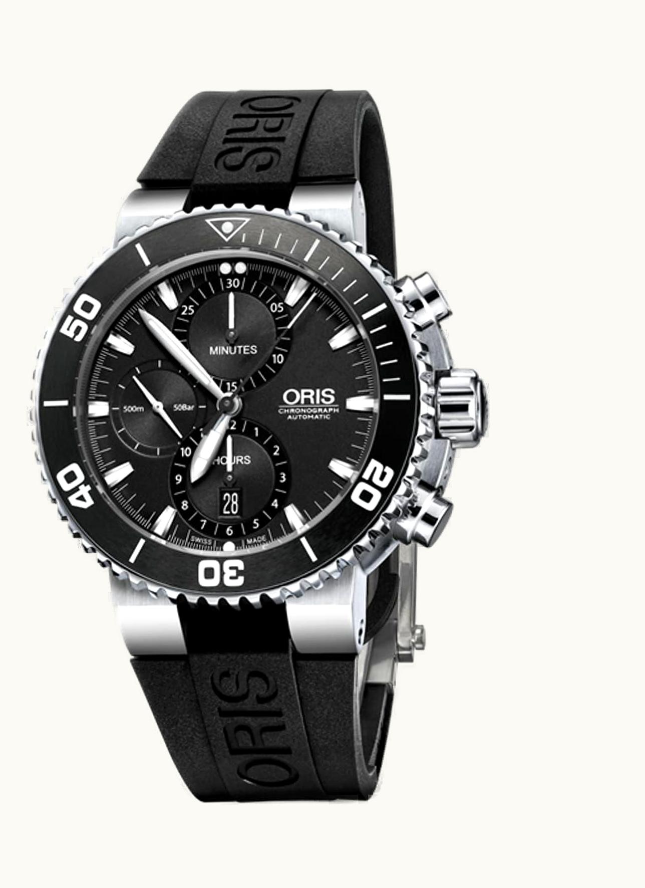 Oris Aquis Chronograph 46 Stainless Steel / Black / Rubber
