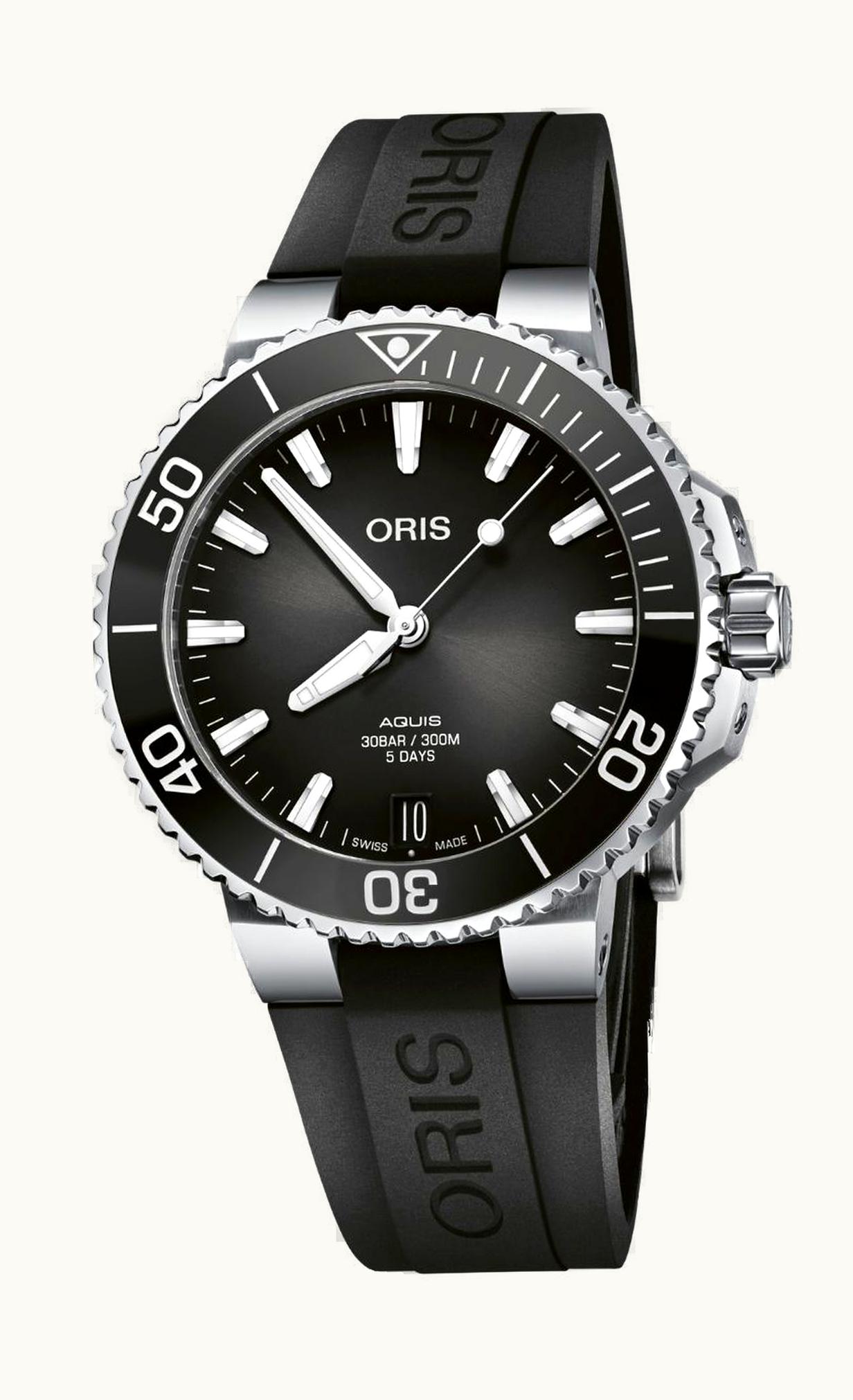 Oris Aquis Date Calibre 400 41.5 Stainless Steel / Black / Rubber