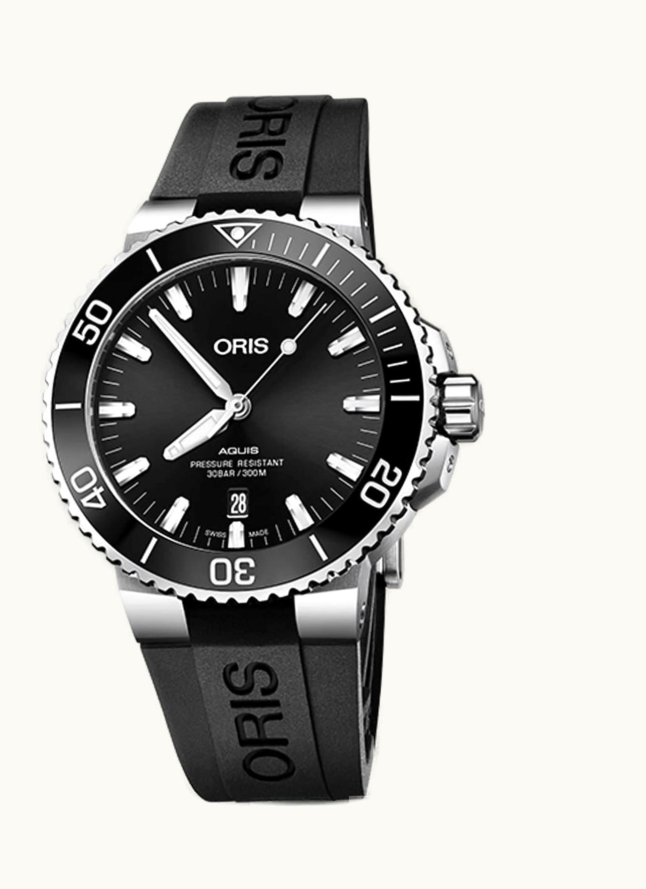 Oris Aquis Date 43.5 Stainless Steel / Black / Rubber