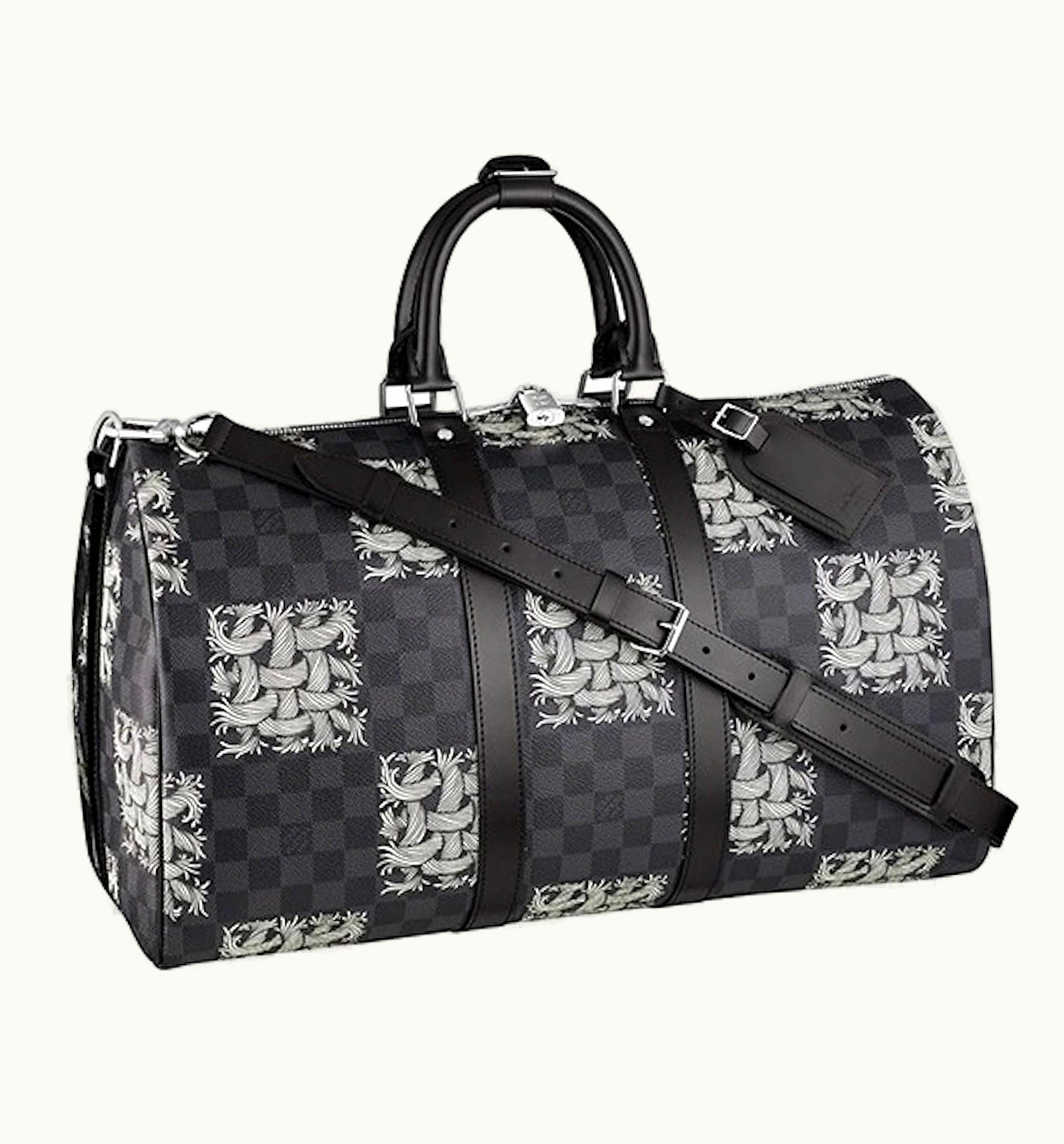 Louis Vuitton Louis Vuitton X Christopher Nemeth Keepall Bandouliere Damier Graphite Rope 45 Black Multicolor