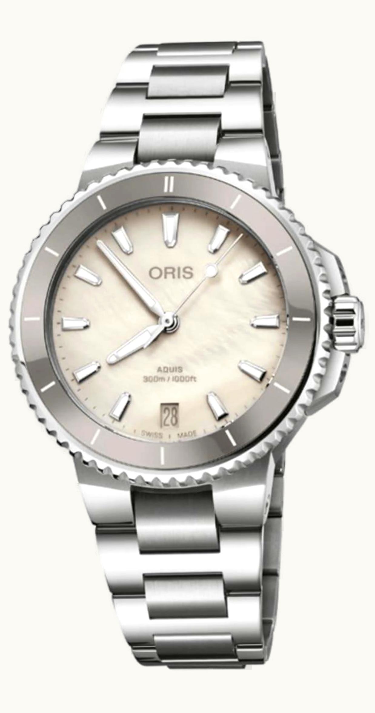 Oris Aquis Date 36.5 Stainless Steel / MOP / Bracelet