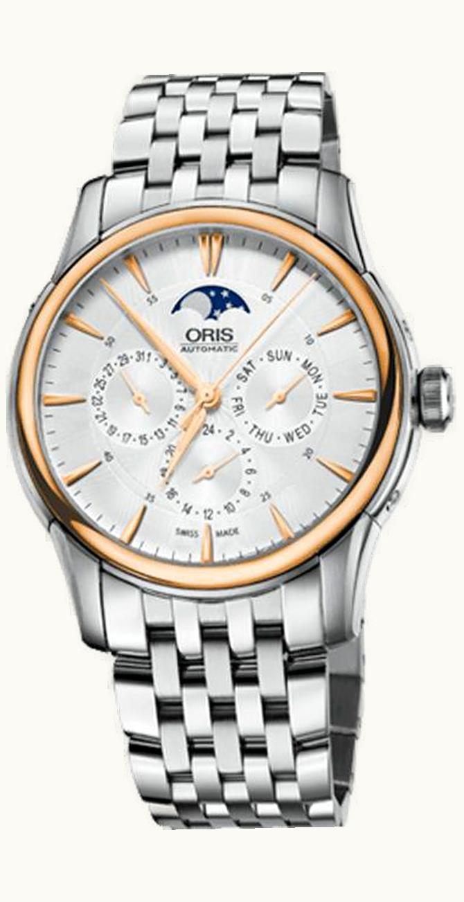 Oris Artelier Complication 40.5 Stainless Steel - Rose Gold / Silver / Bracelet