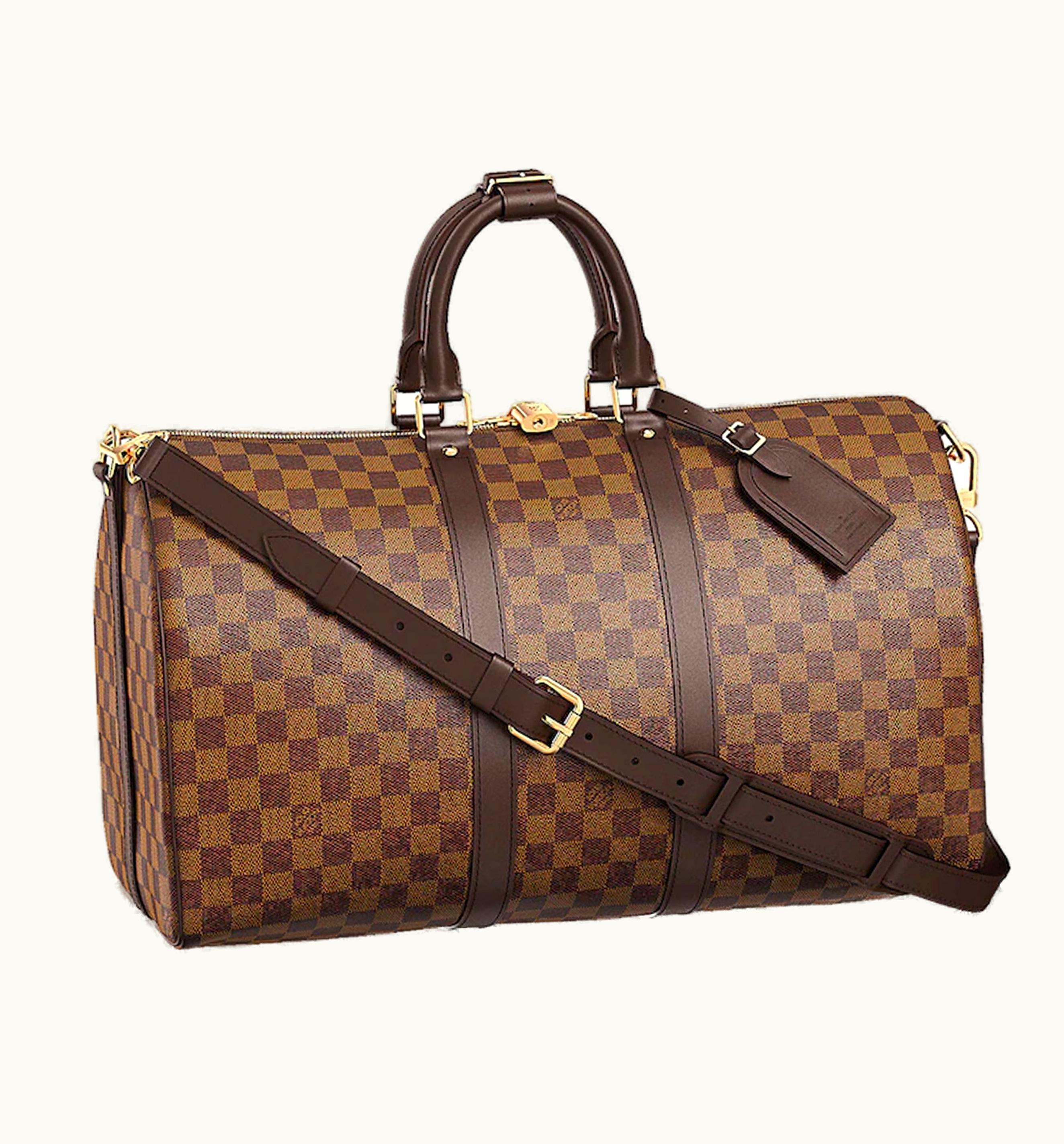 Louis Vuitton Louis Vuitton Keepall Bandouliere Damier Ebene 45 Brown