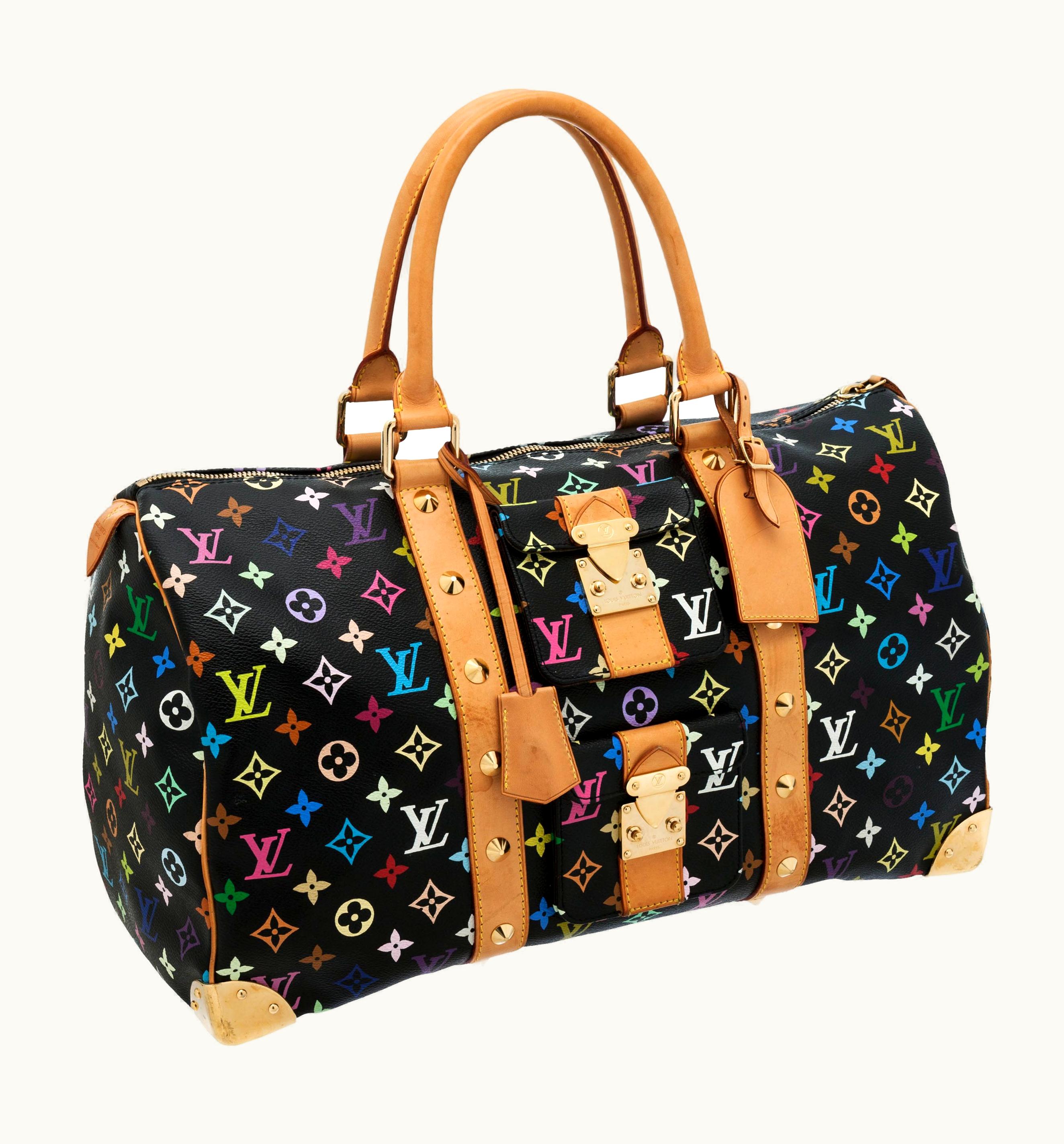 Louis Vuitton Louis Vuitton Keepall Monogram 45 Black Multicolor