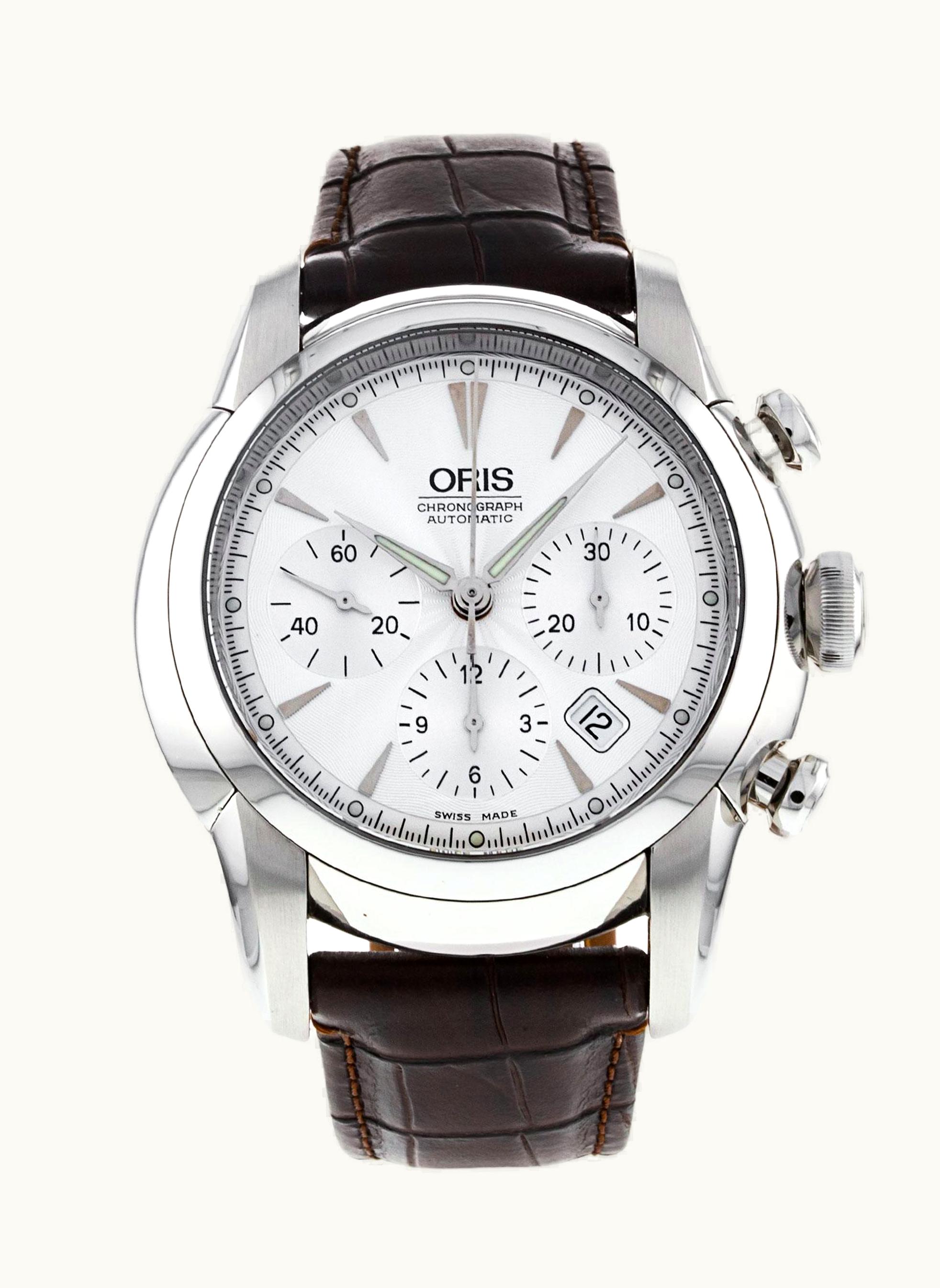 Oris Artelier Chronograph 44.5 Stainless Steel / Silver / Bracelet