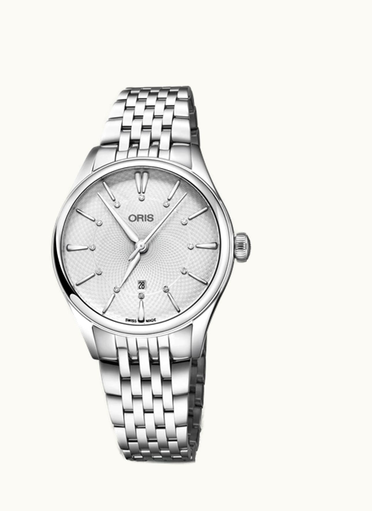 Oris Artelier Date Diamonds 33 Stainless Steel - Diamond / Grey / Bracelet