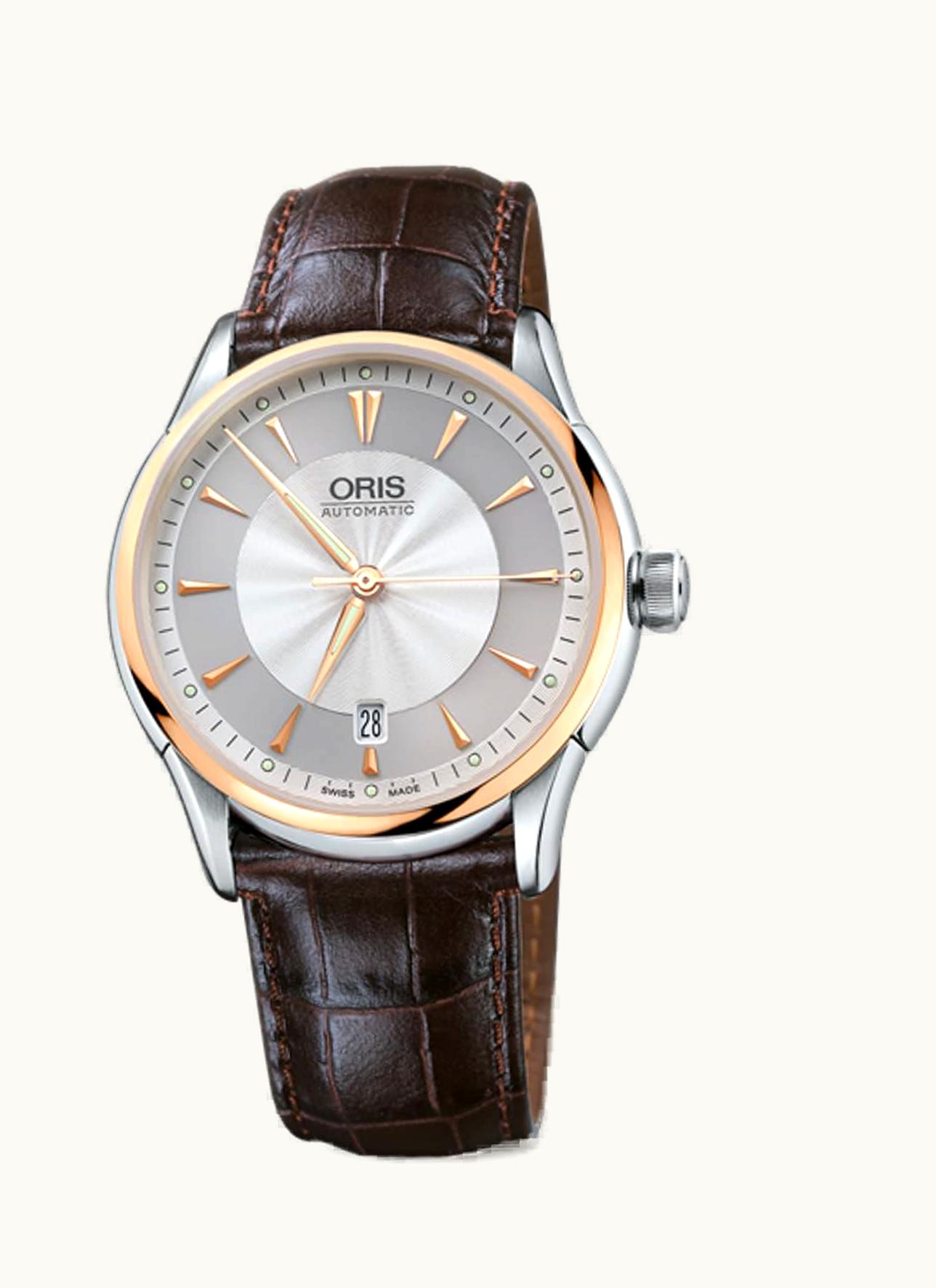 Oris Artelier Date 40 Stainless Steel - Rose Gold / Silver