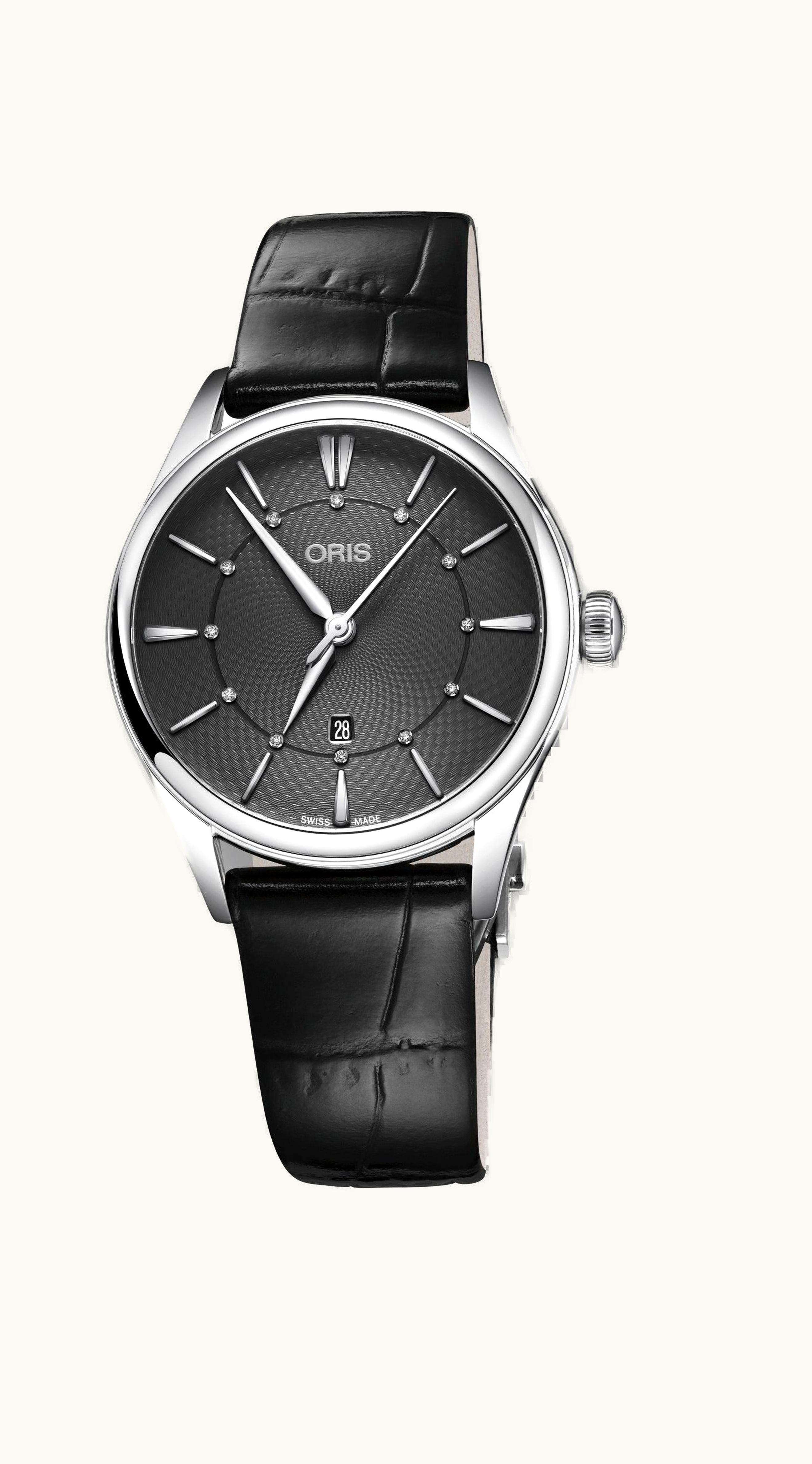 Oris Artelier Date Diamonds 33 Stainless Steel / Grey