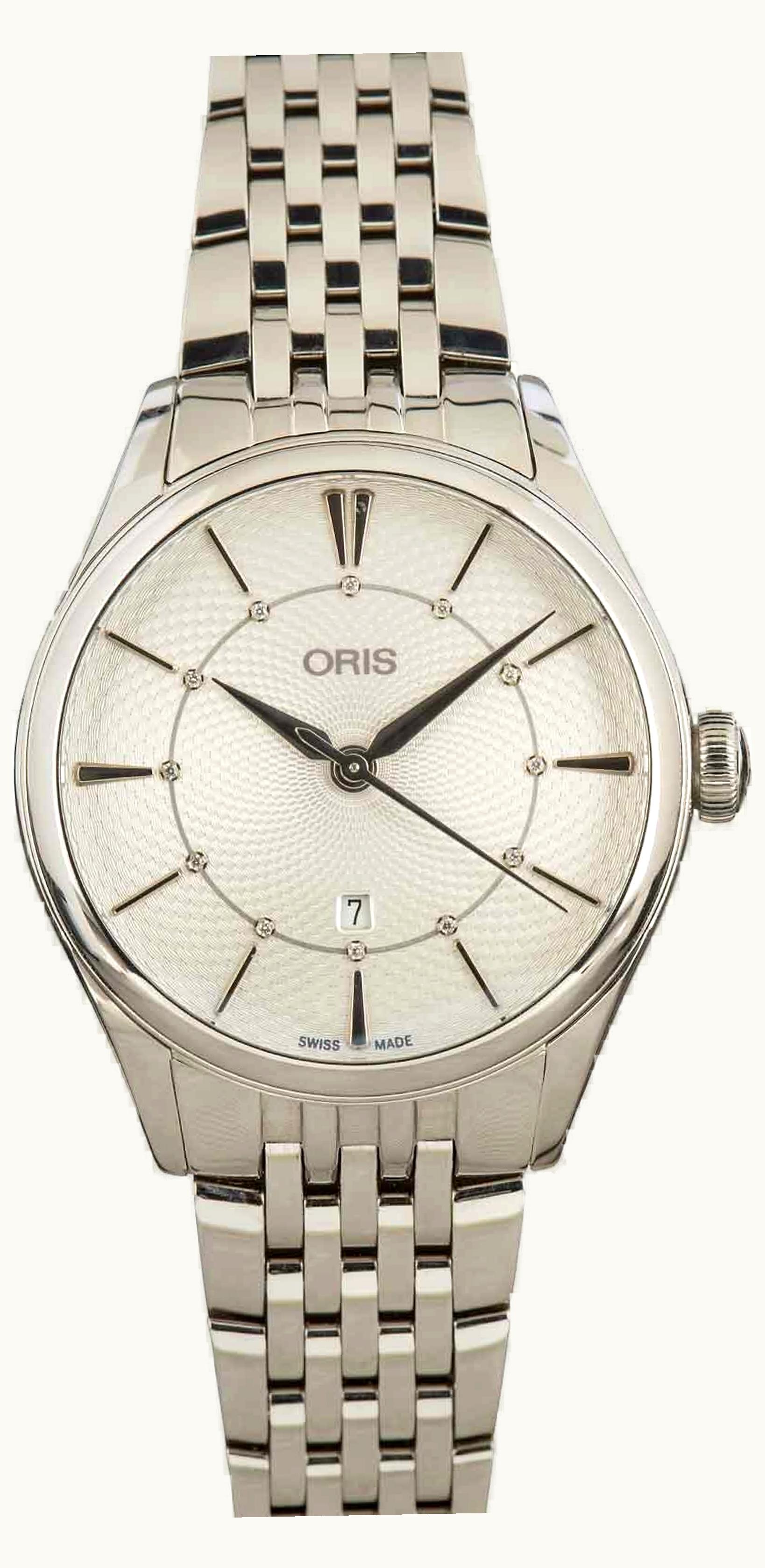 Oris Artelier Date Diamonds 33 Stainless Steel - Diamond / Silver / Bracelet