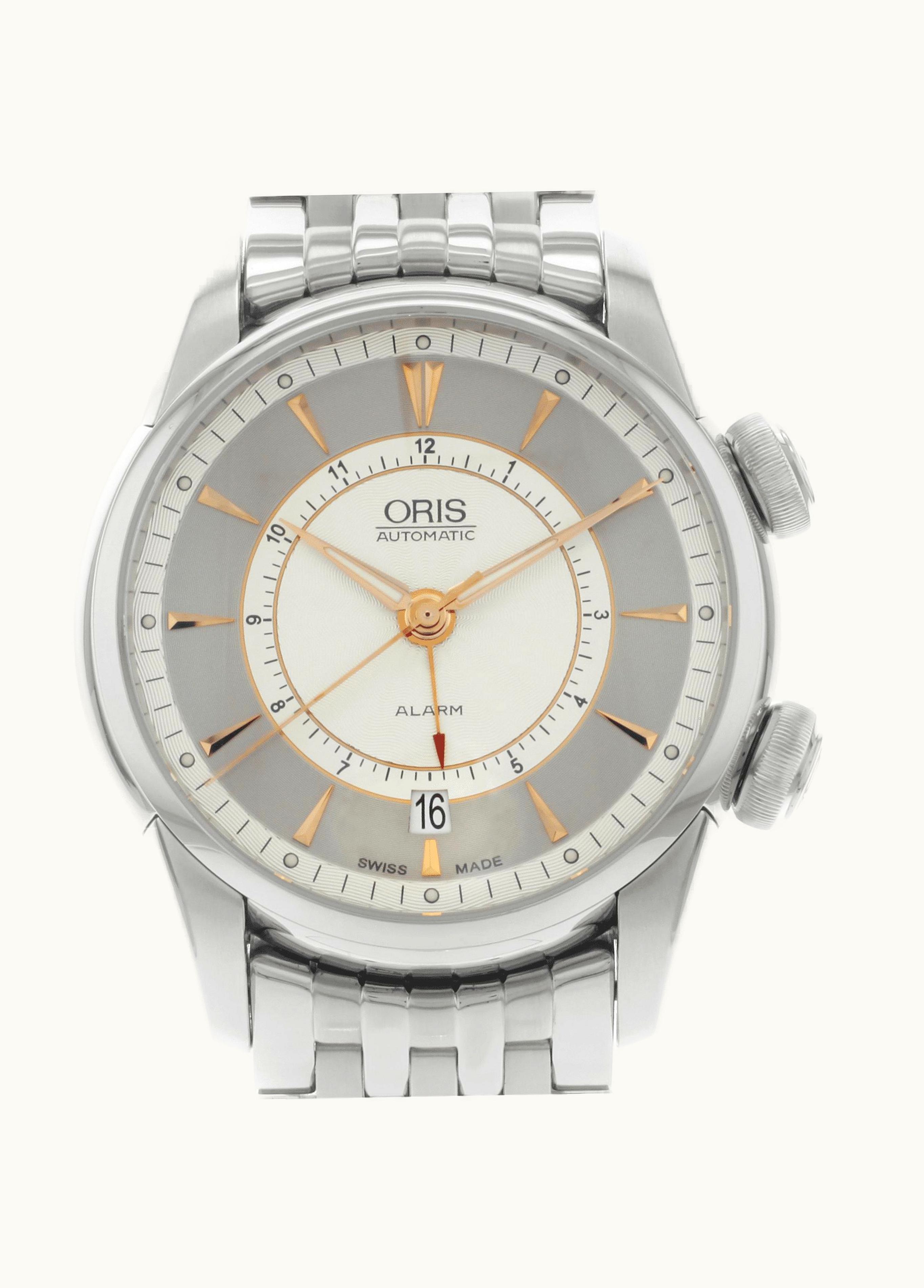Oris Artelier Alarm Stainless Steel / Silver / Bracelet