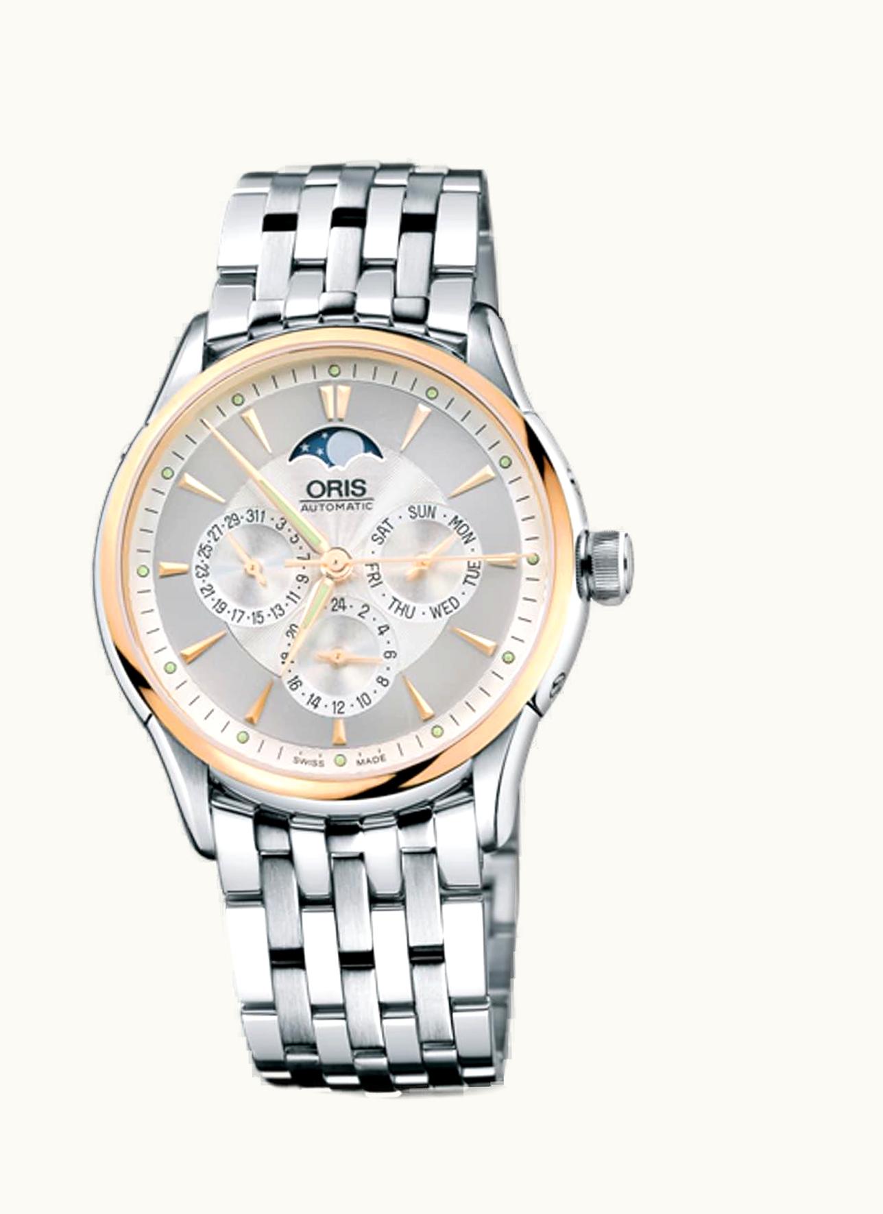 Oris Artelier Complication 40 Stainless Steel - Rose Gold / Silver / Bracelet