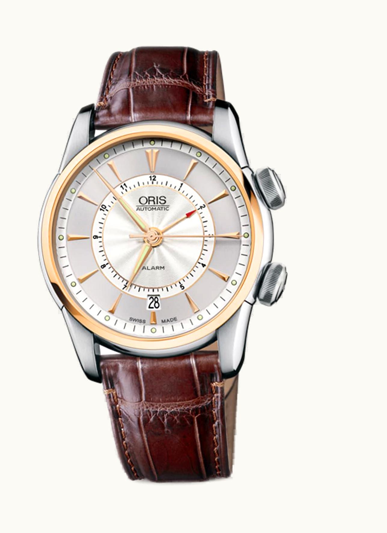 Oris Artelier Alarm Stainless Steel - Rose Gold / Silver