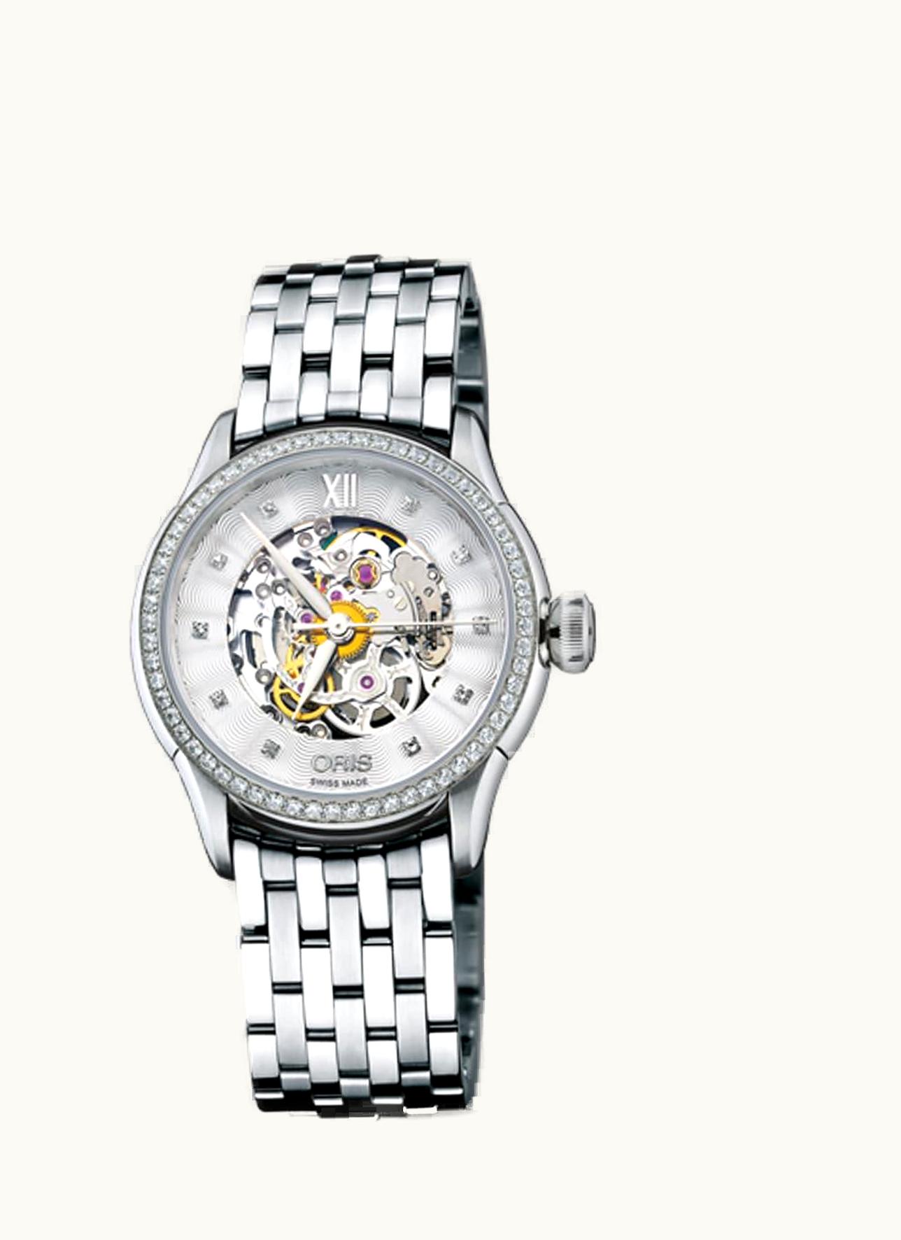 Oris Artelier Skeleton 31 Diamonds Stainless Steel - Diamond