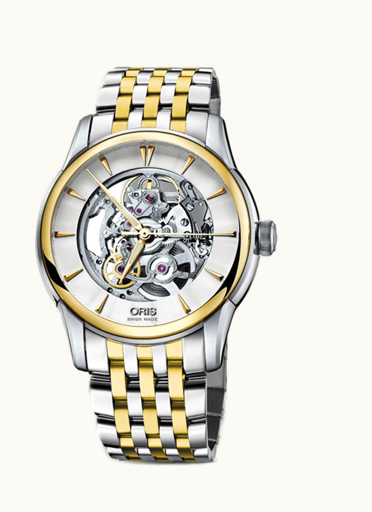 Oris Artelier Skeleton 40.5 Stainless Steel - Yellow Gold / Bracelet