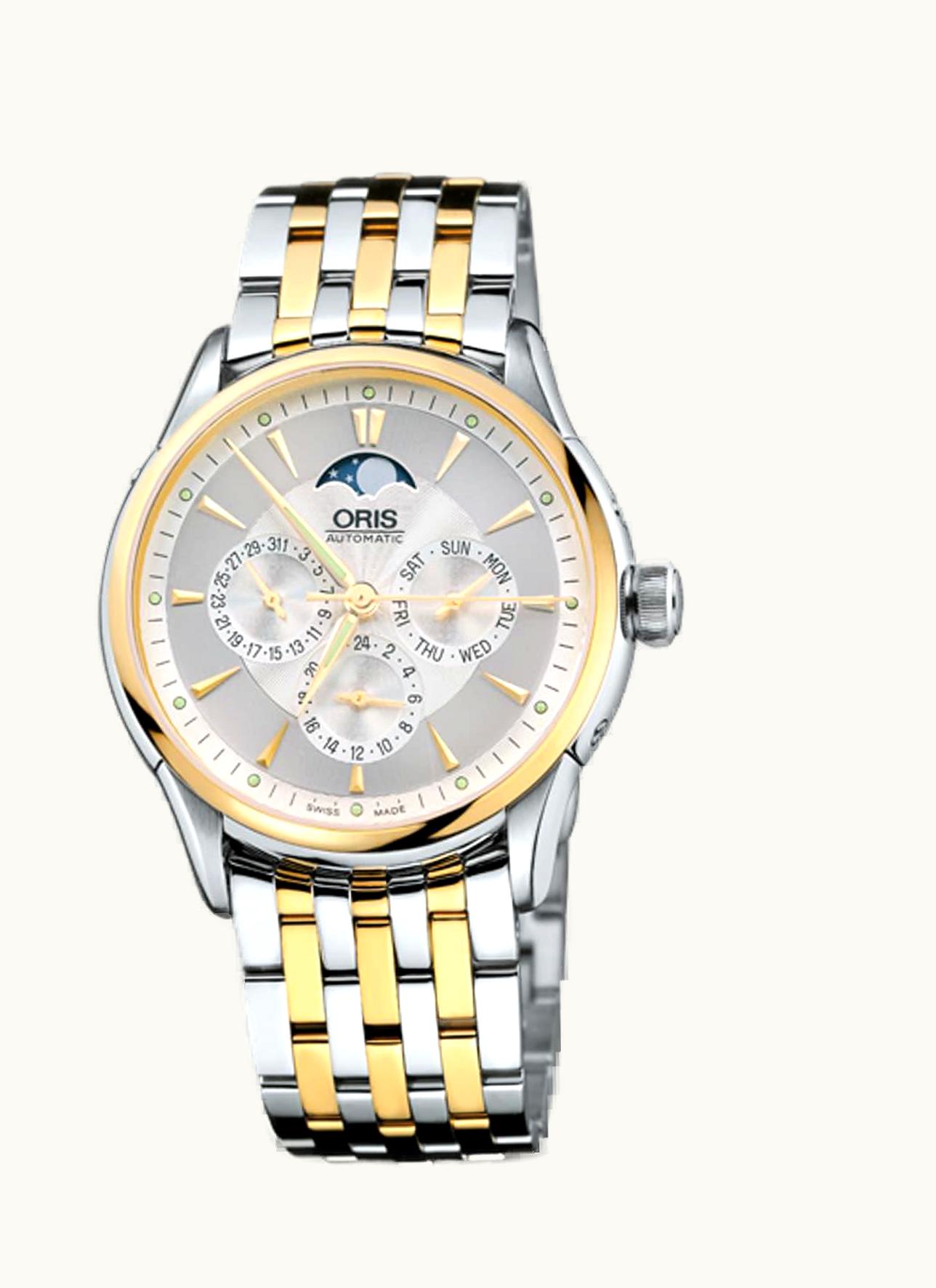 Oris Artelier Complication 40 Stainless Steel - Yellow Gold / Silver / Bracelet