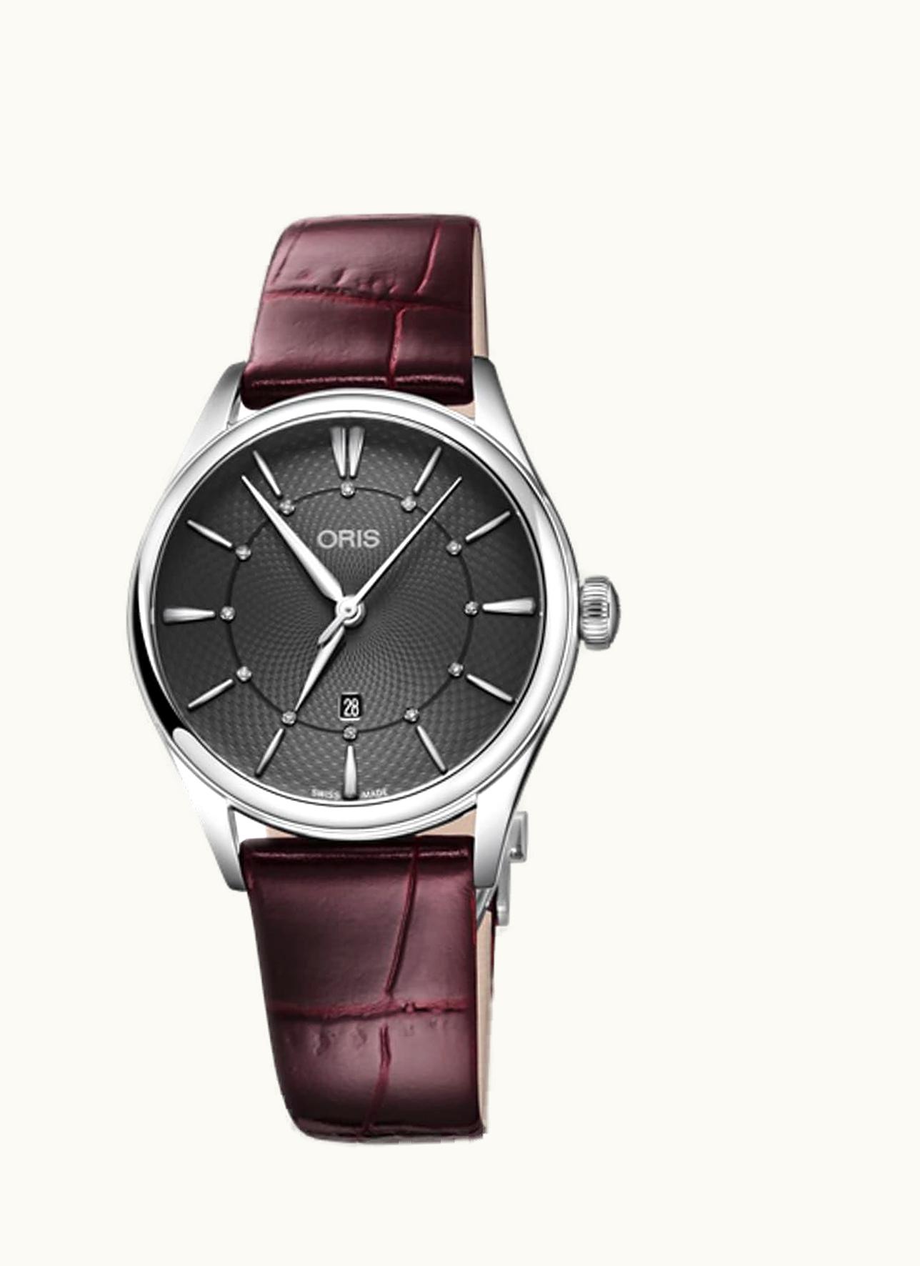 Oris Artelier Date Diamonds 33 Stainless Steel / Grey